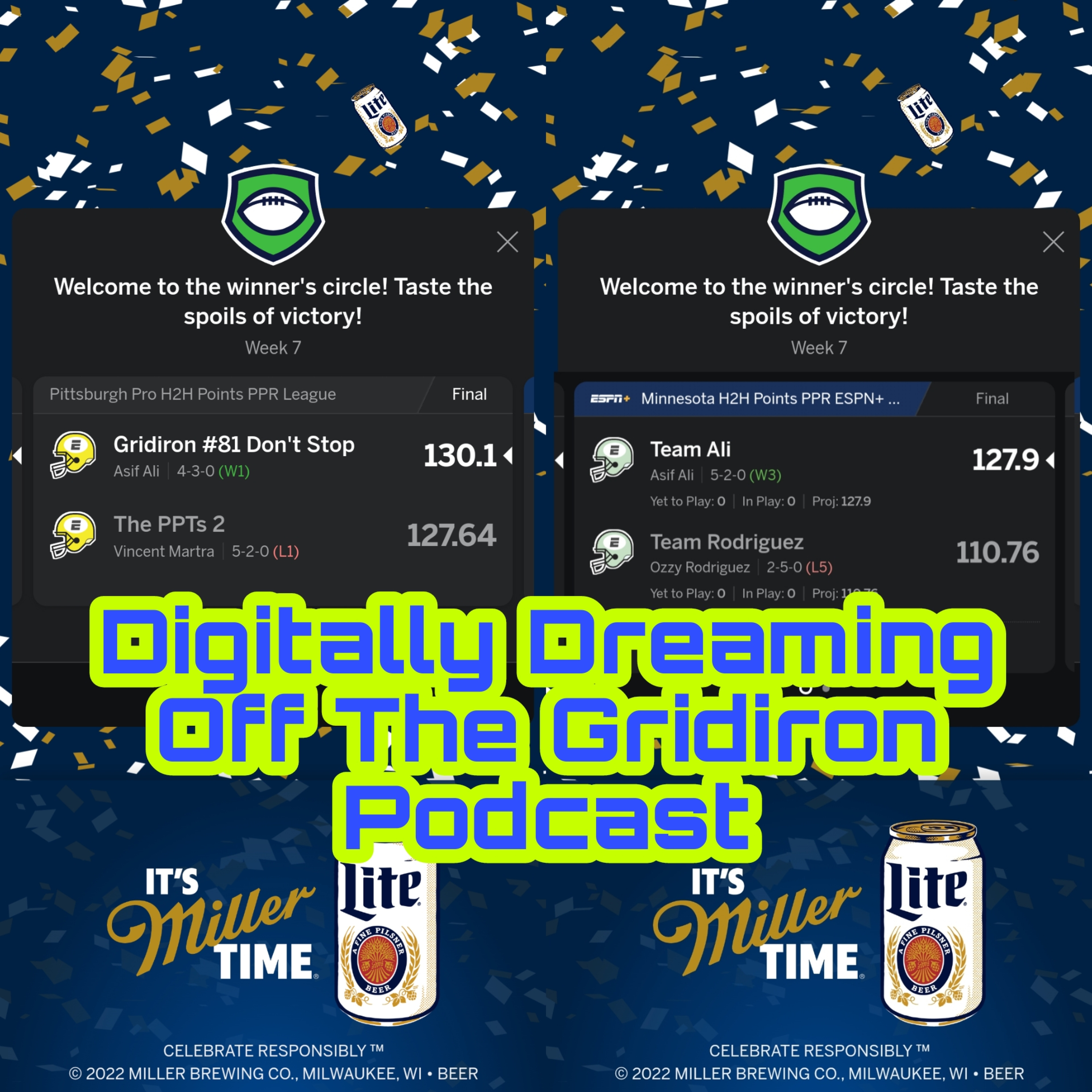 Episode 125 - Fantasy Winner Thursday, Pigskin Pick 'Em Recap, NFL Week 8 Preview in 15 minutes episode artwork
