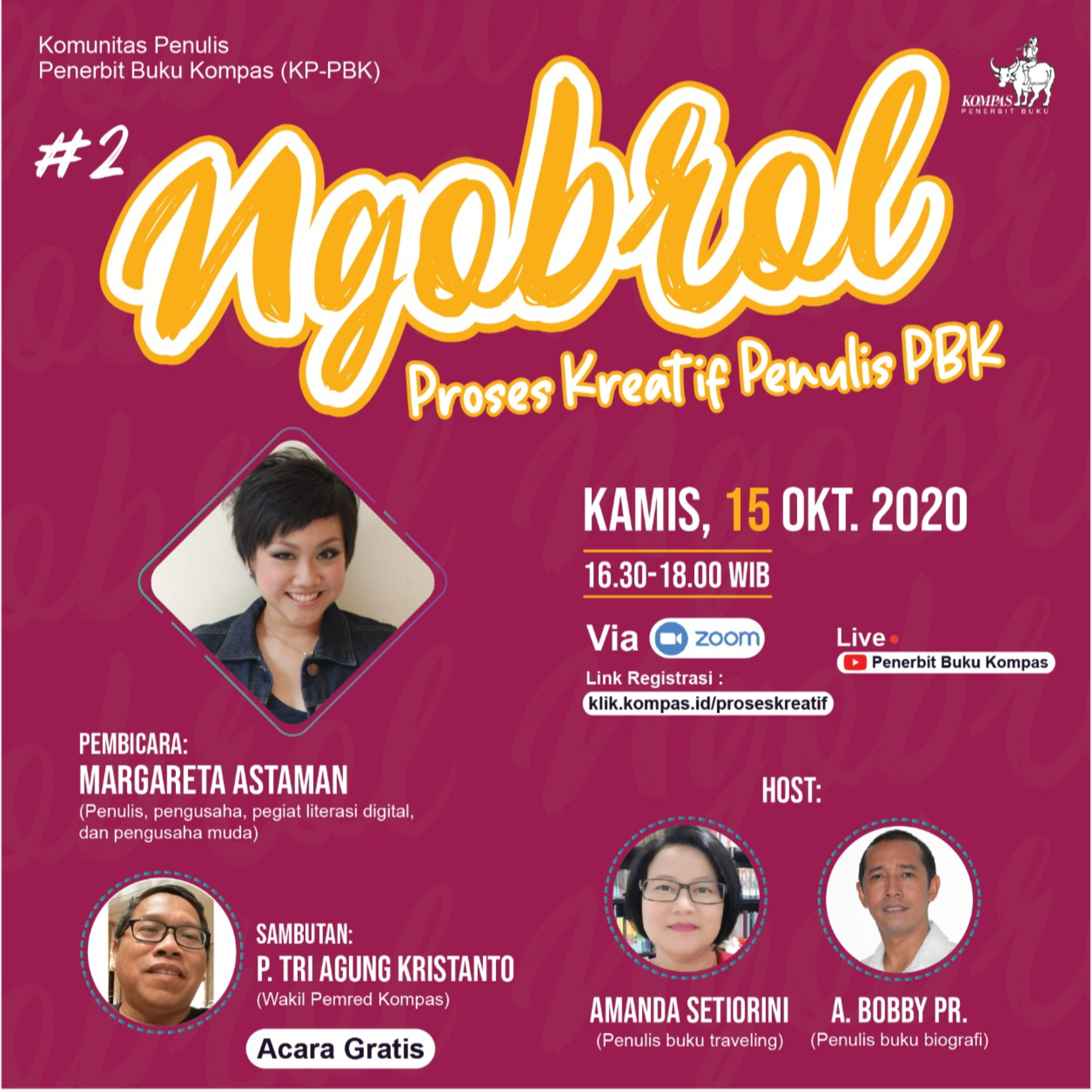 Ngobrol Proses Kreatif Penulis & Editor PBK