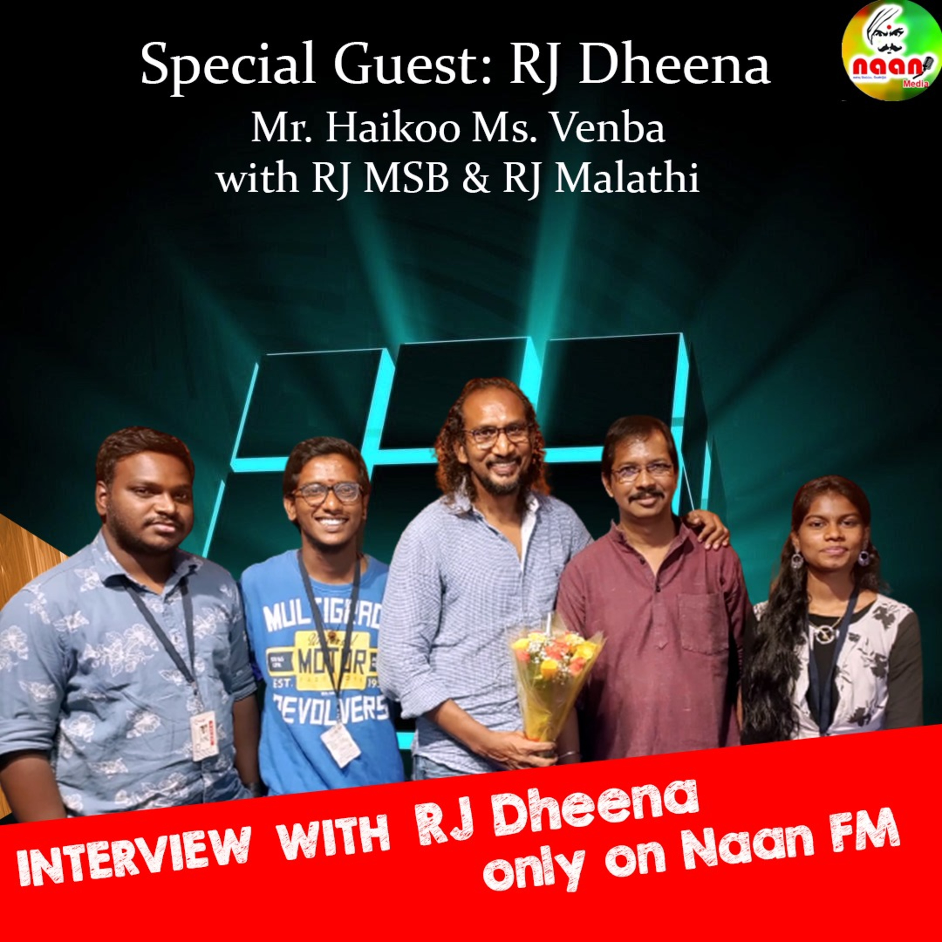 Mr.Hiko & MS.Venba 100th day special show special guest RJ Dheena episode artwork