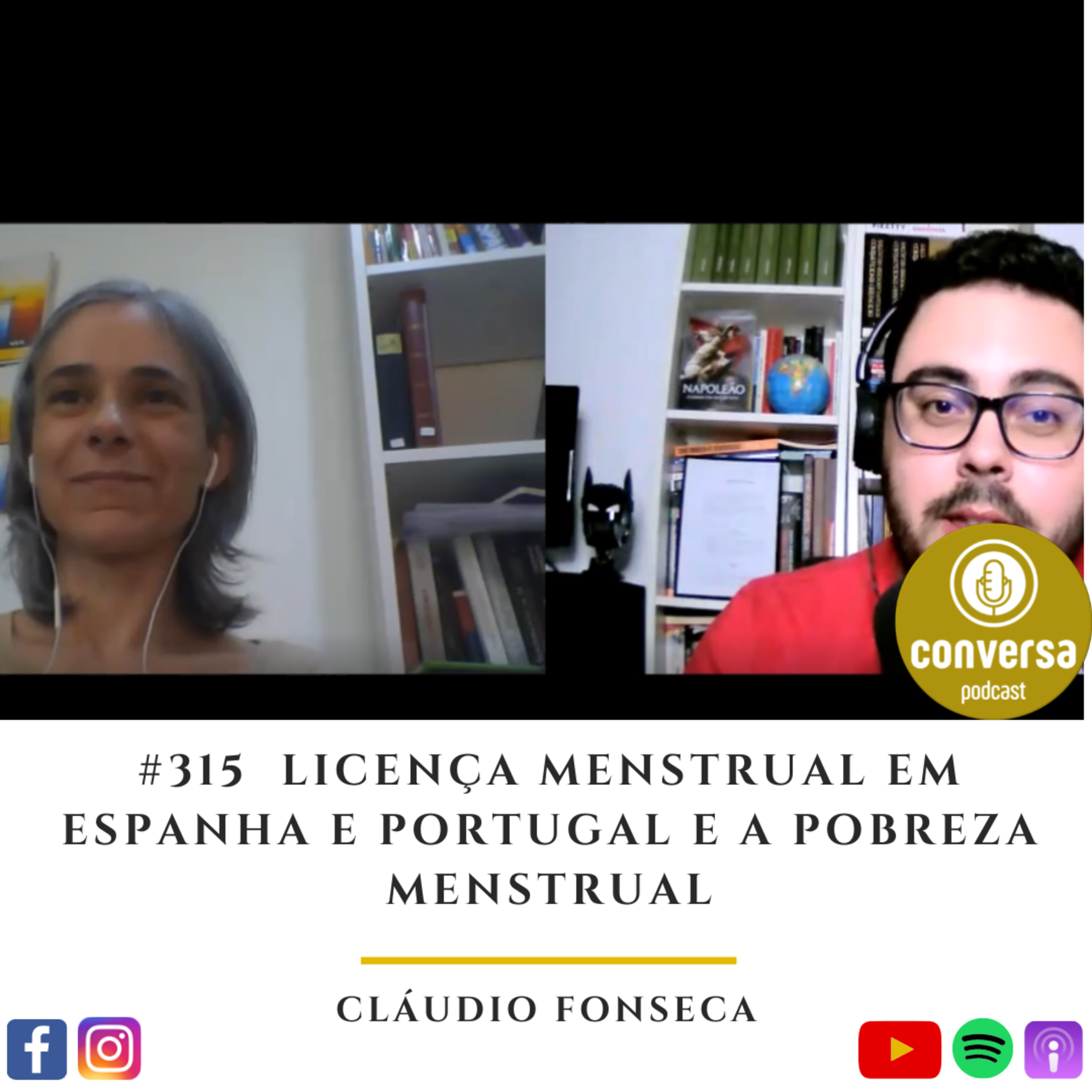 #315 LICENÇA MENSTRUAL EM ESPANHA E PORTUGAL E A POBREZA MENSTRUAL episode artwork