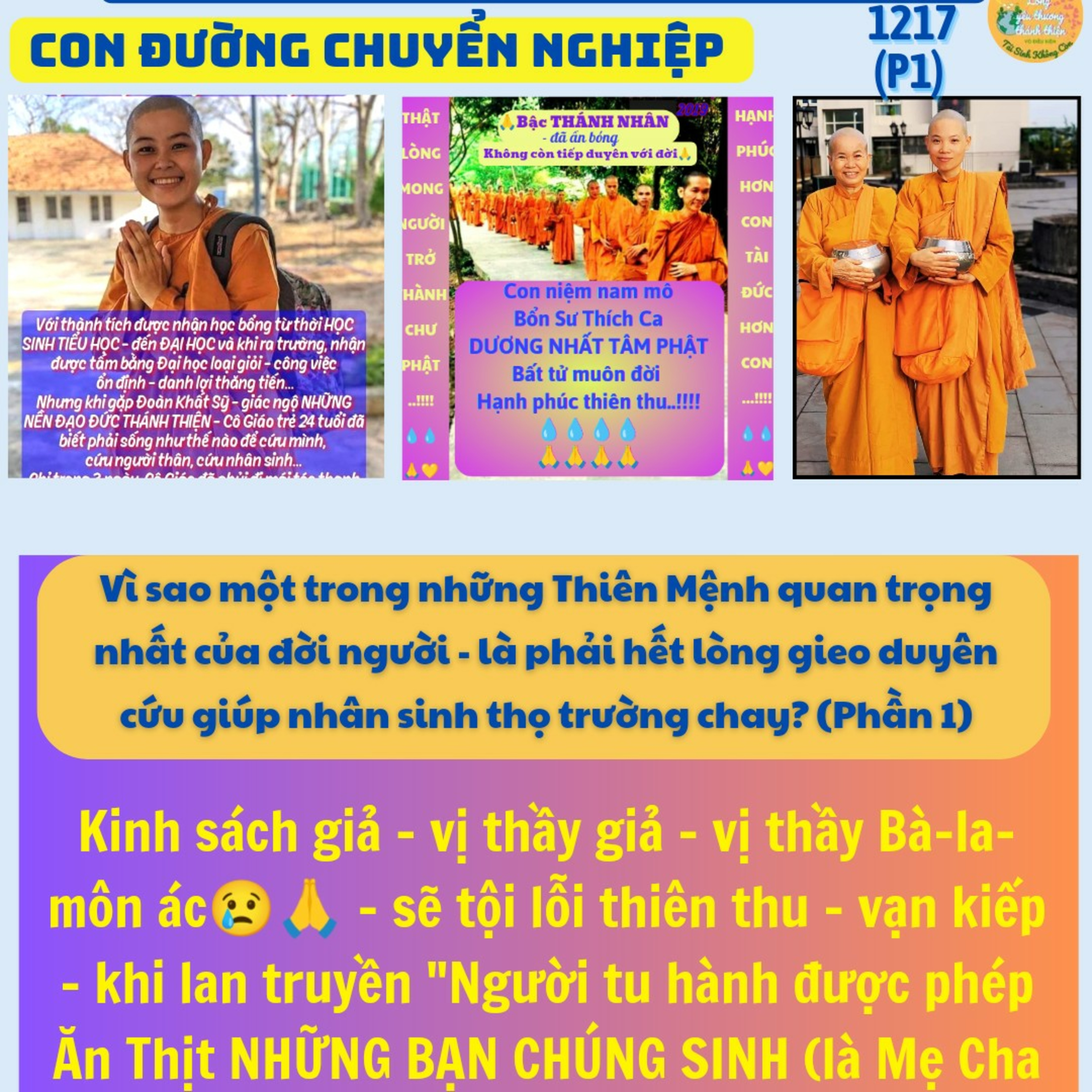 1217. Một trong những Thiên Mệnh quan trọng nhất đời người -hết lòng giúp nhân sinh thọ trường chay? episode artwork