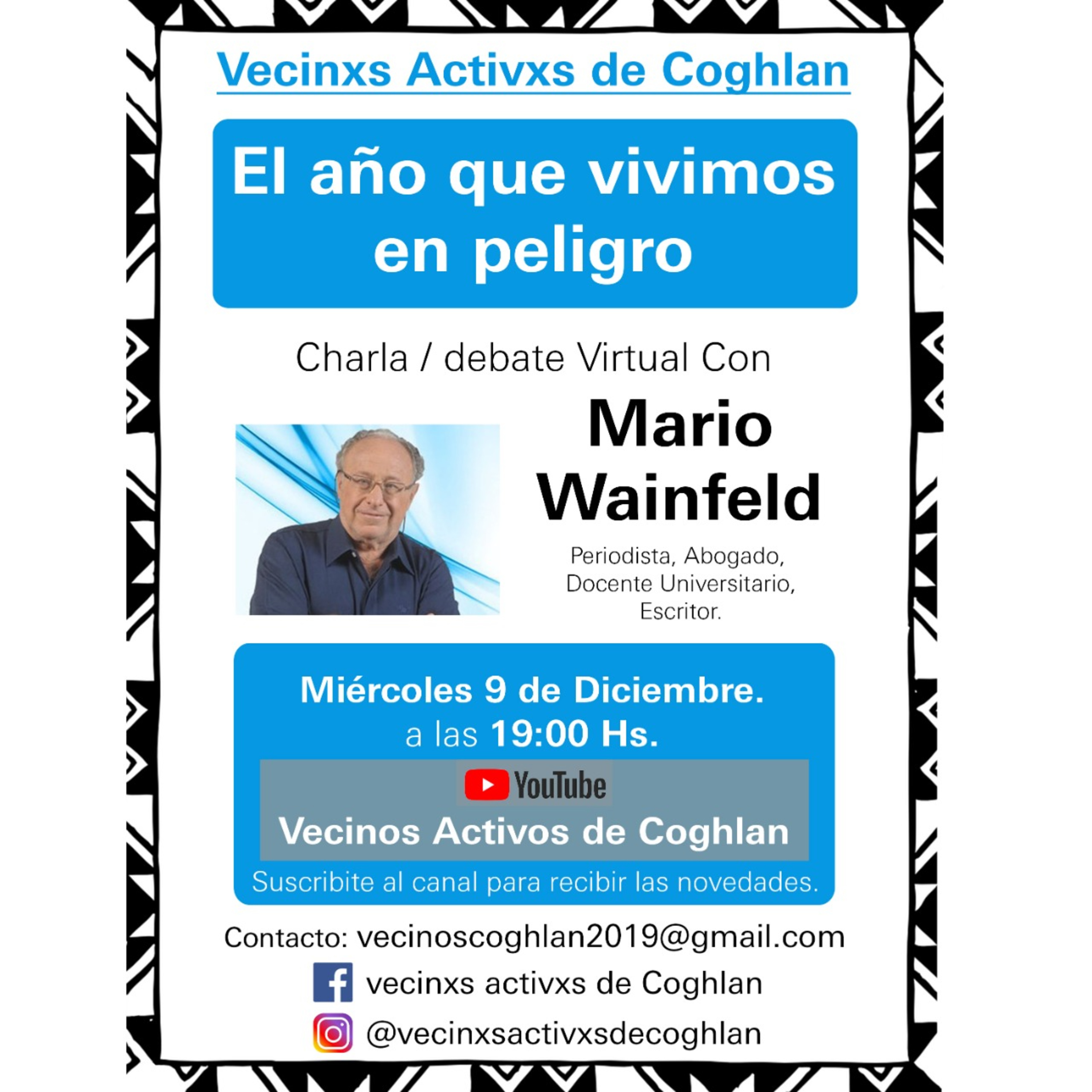 Charlas de los Vecinxs Activxs de COGHLAN