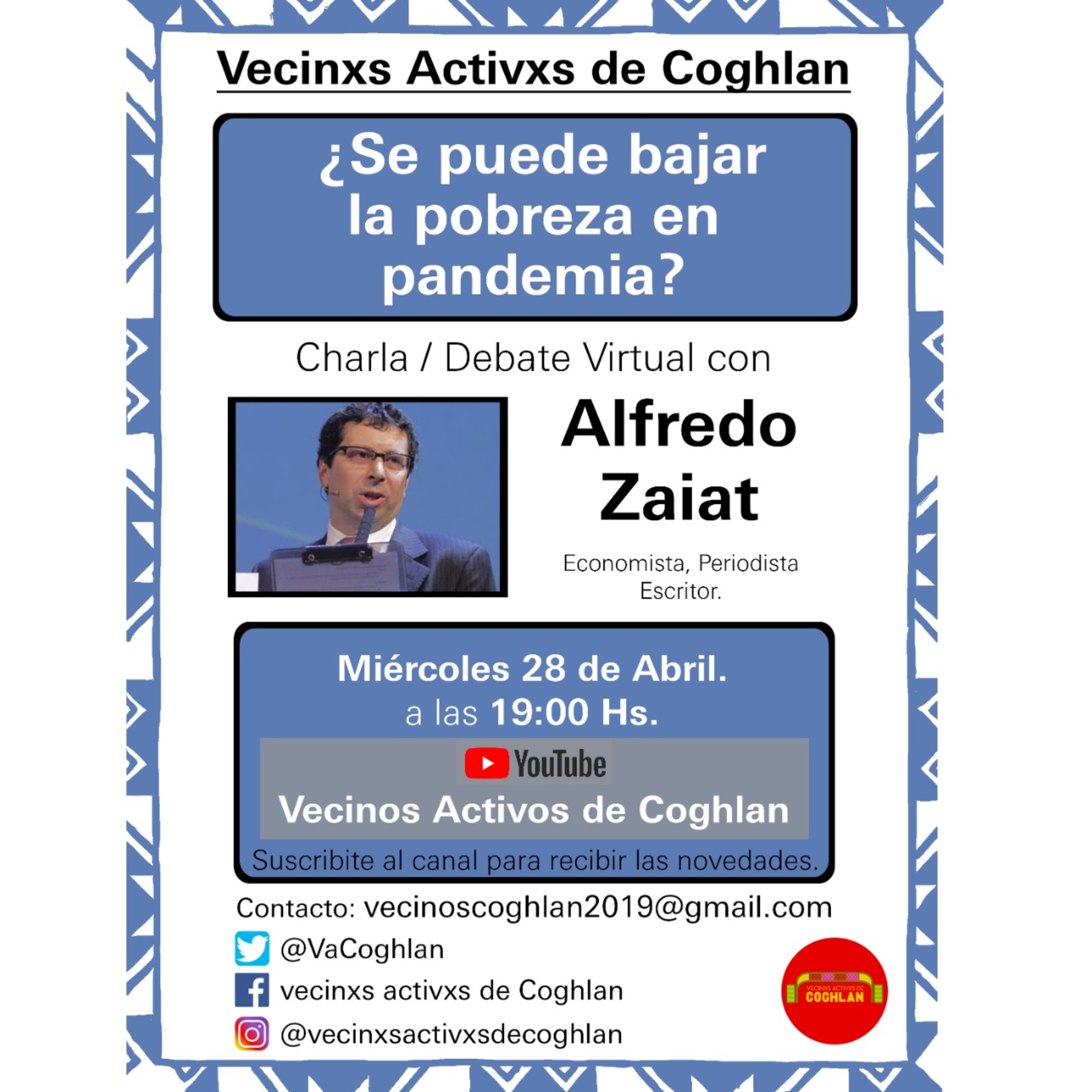 Charlas de los Vecinxs Activxs de COGHLAN