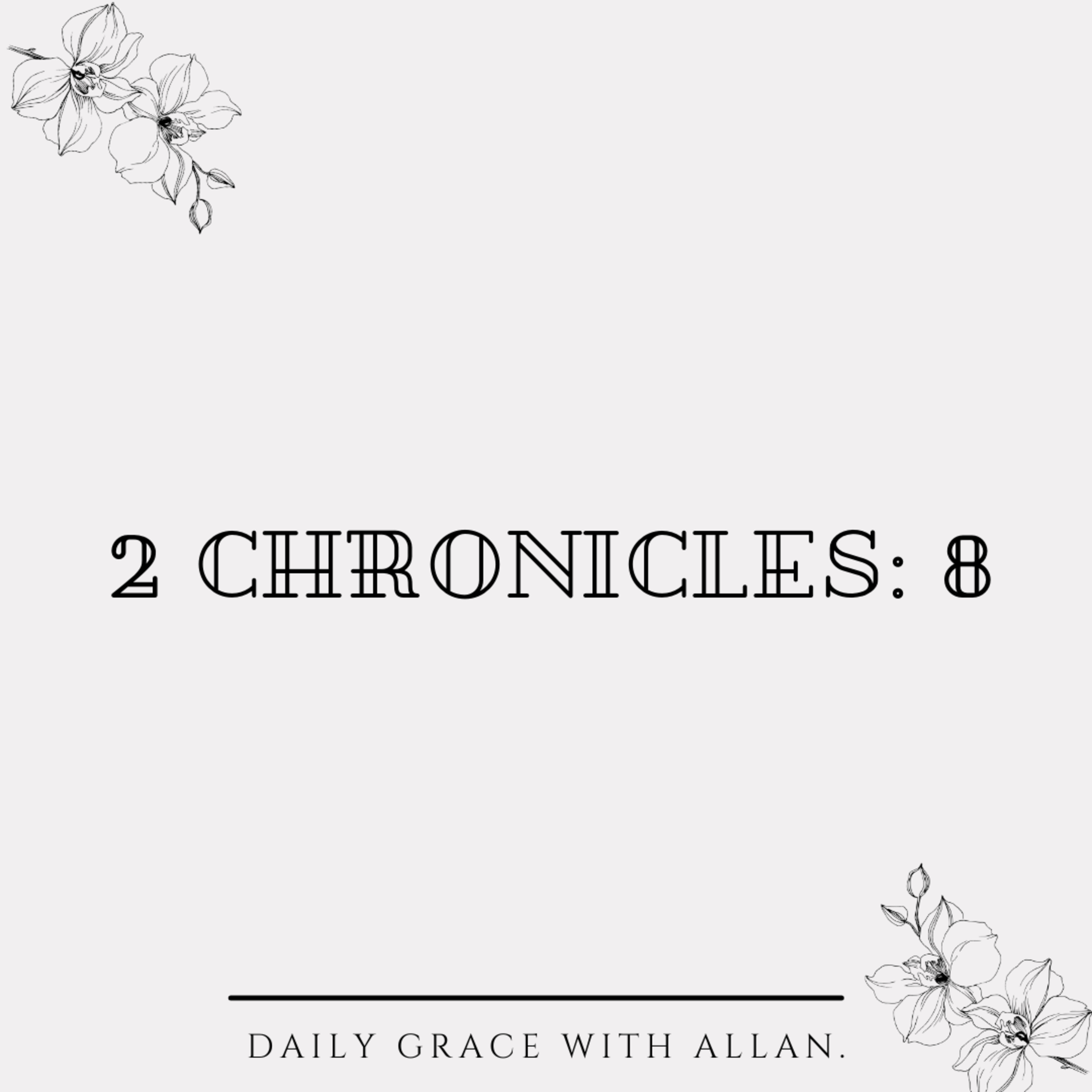 Wonder Chapter: 2 Chronicles 8