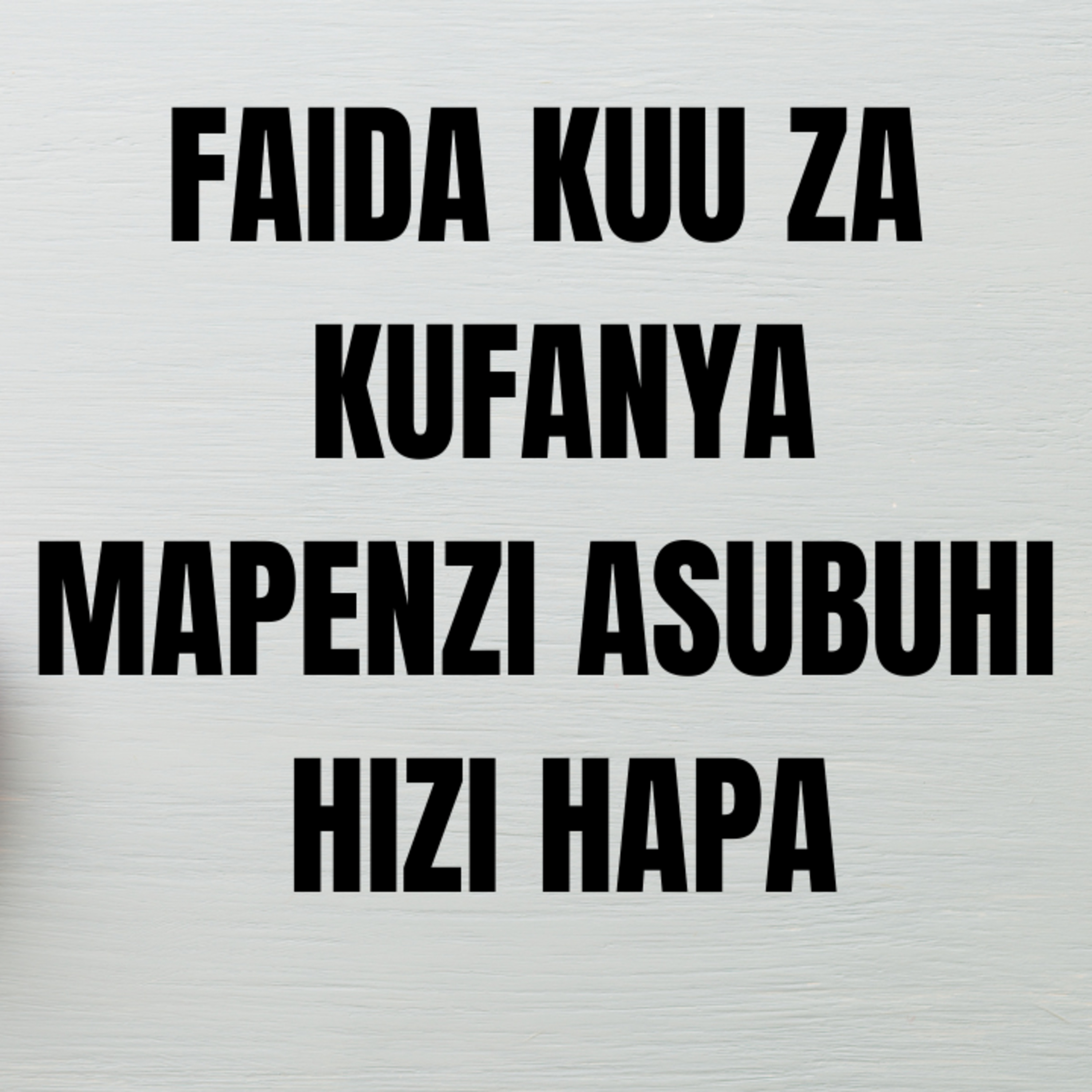 CHUO CHA MAPENZI