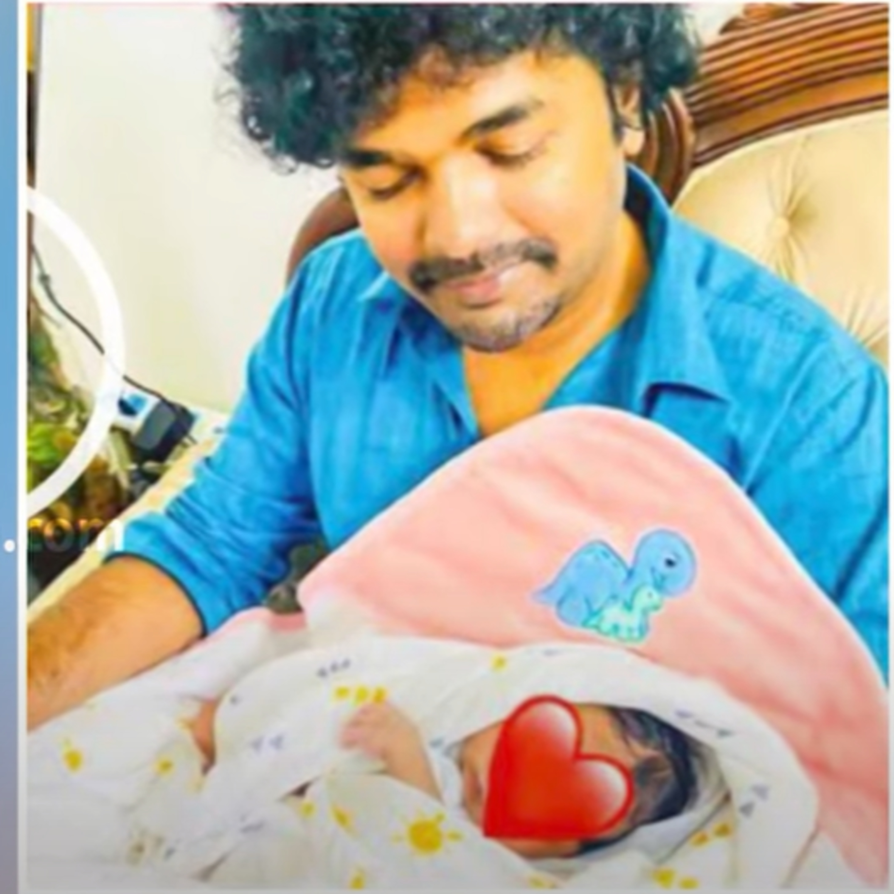 Farina revealed her baby photo for the first time episode artwork