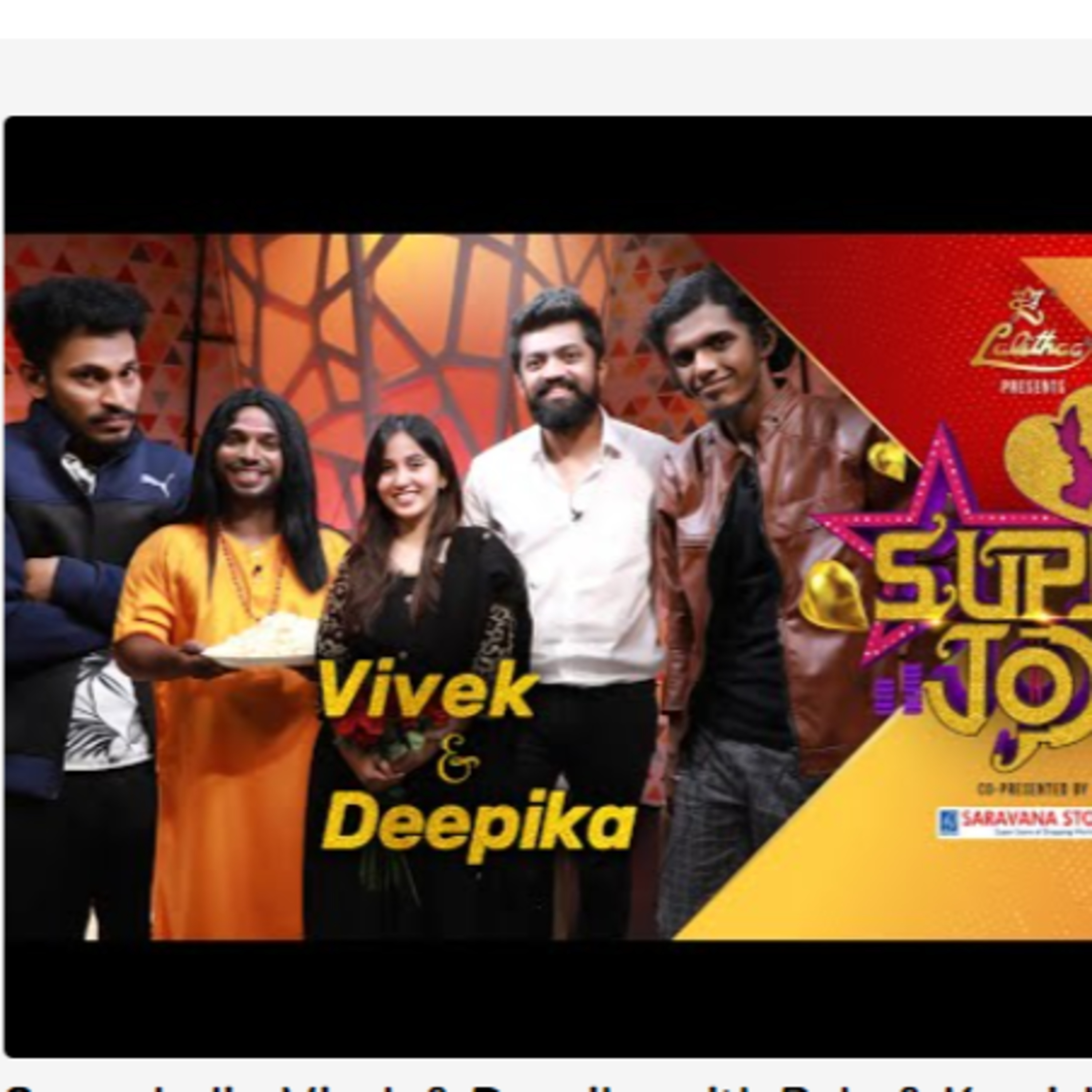 Super Jodi - Vivek & Deepika with Bala & Kuraishi Ep 6 episode artwork