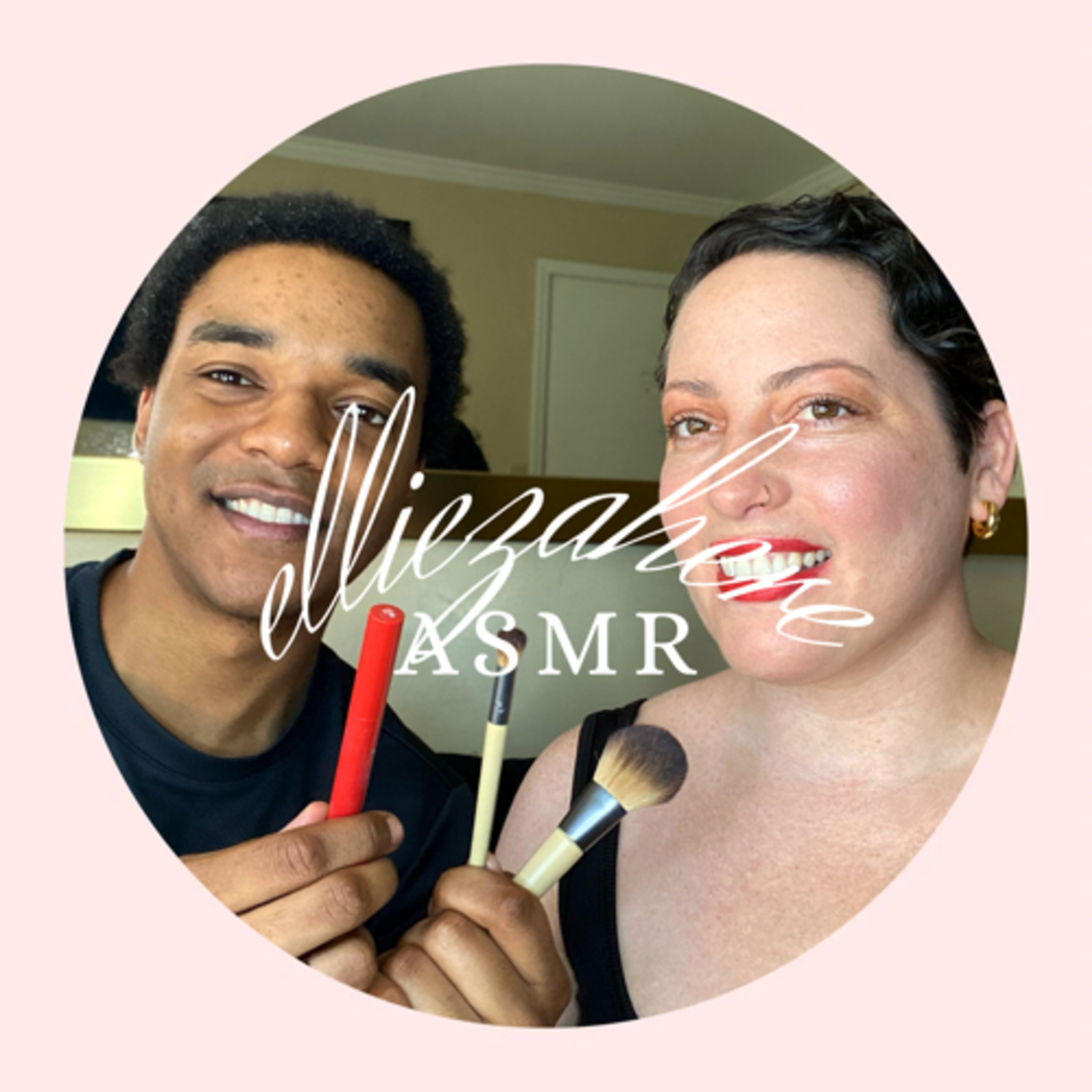 ASMR | Husband does makeup for the FIRST time! brushing + whispers + bag rummaging episode artwork