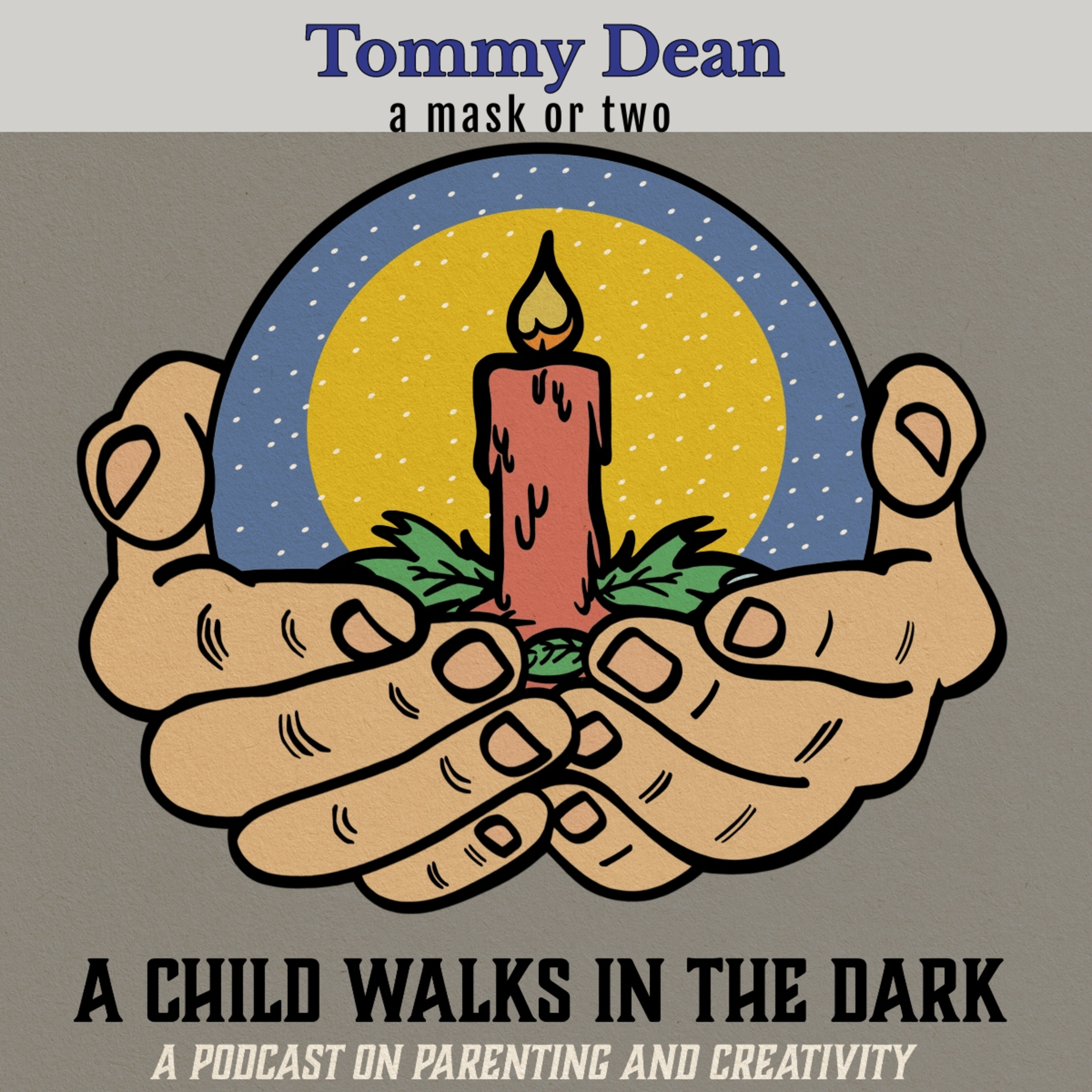 a child walks in the dark