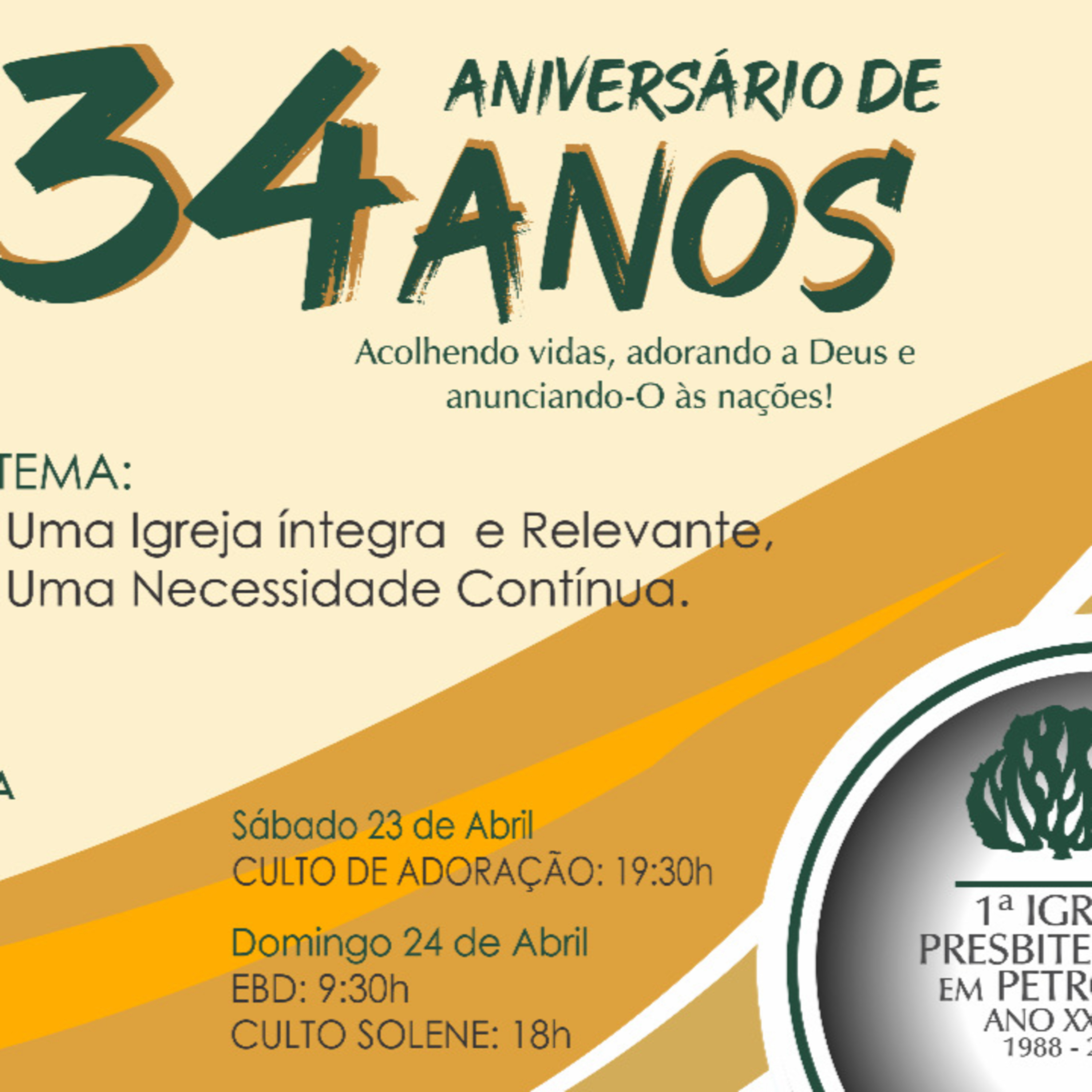 Exposição Bíblica | 23/04/2022 - Rev.Samy Anderson - 34º aniversário episode artwork
