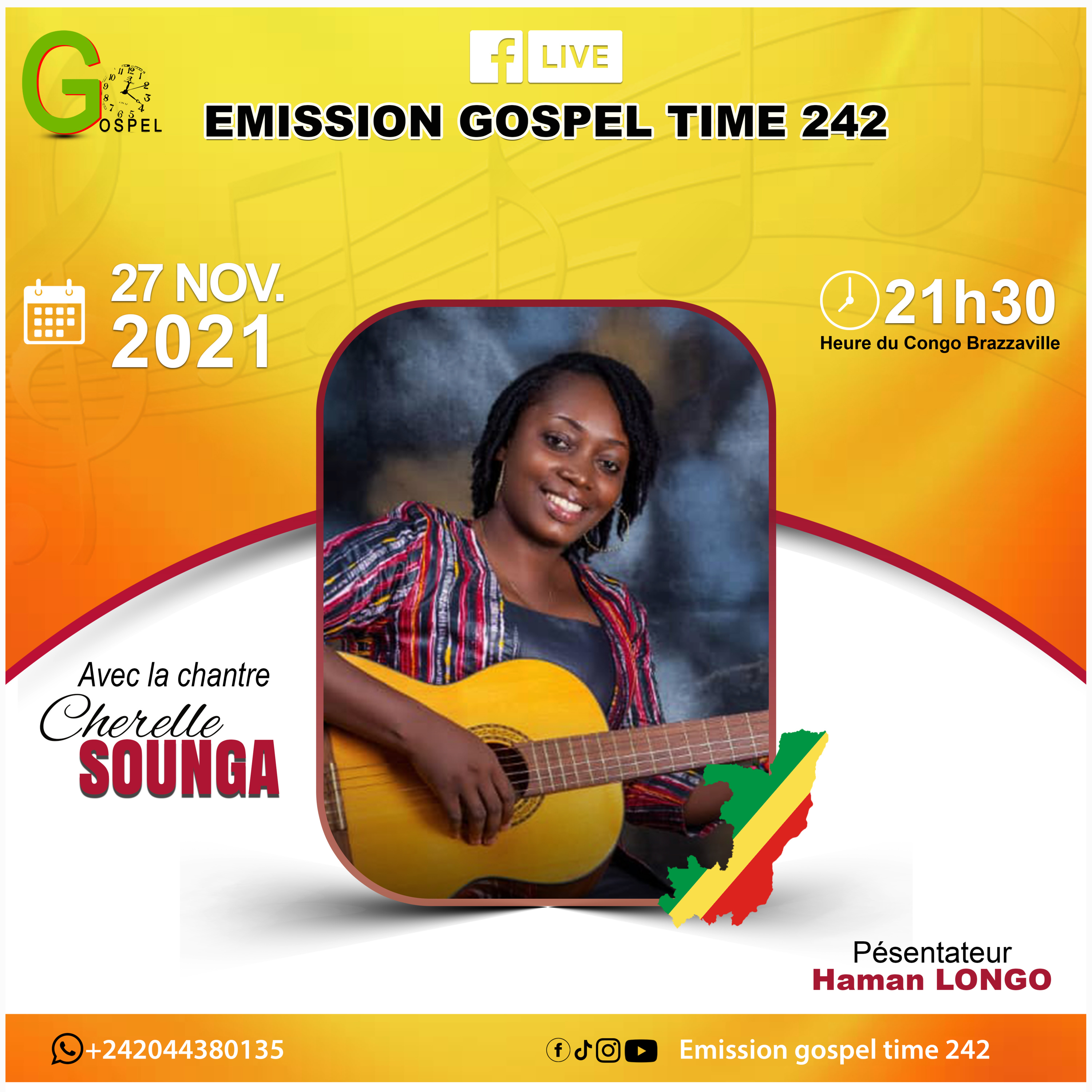 Emission Gospel Time du 27 novembre 2021 avec la soeur Cherelle SOUNGA.