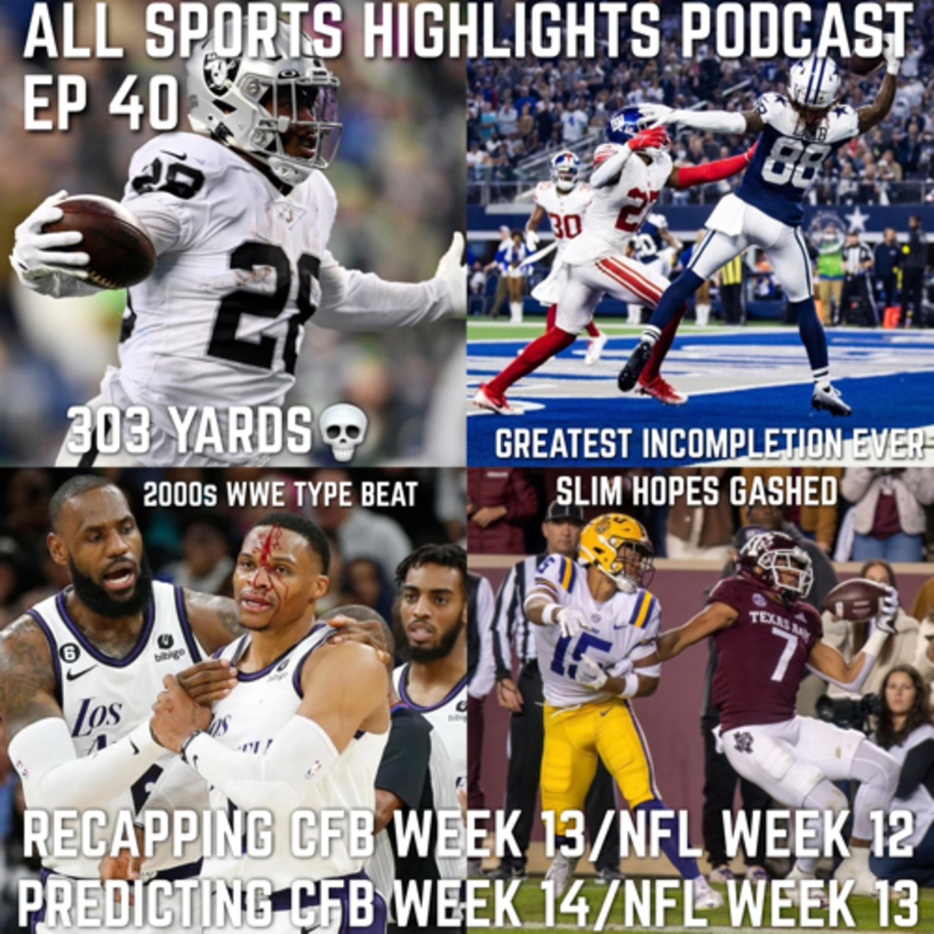 All sports Highlights podcast
Episode 40 predicting college
football Week 14 and nfl week 13 episode artwork