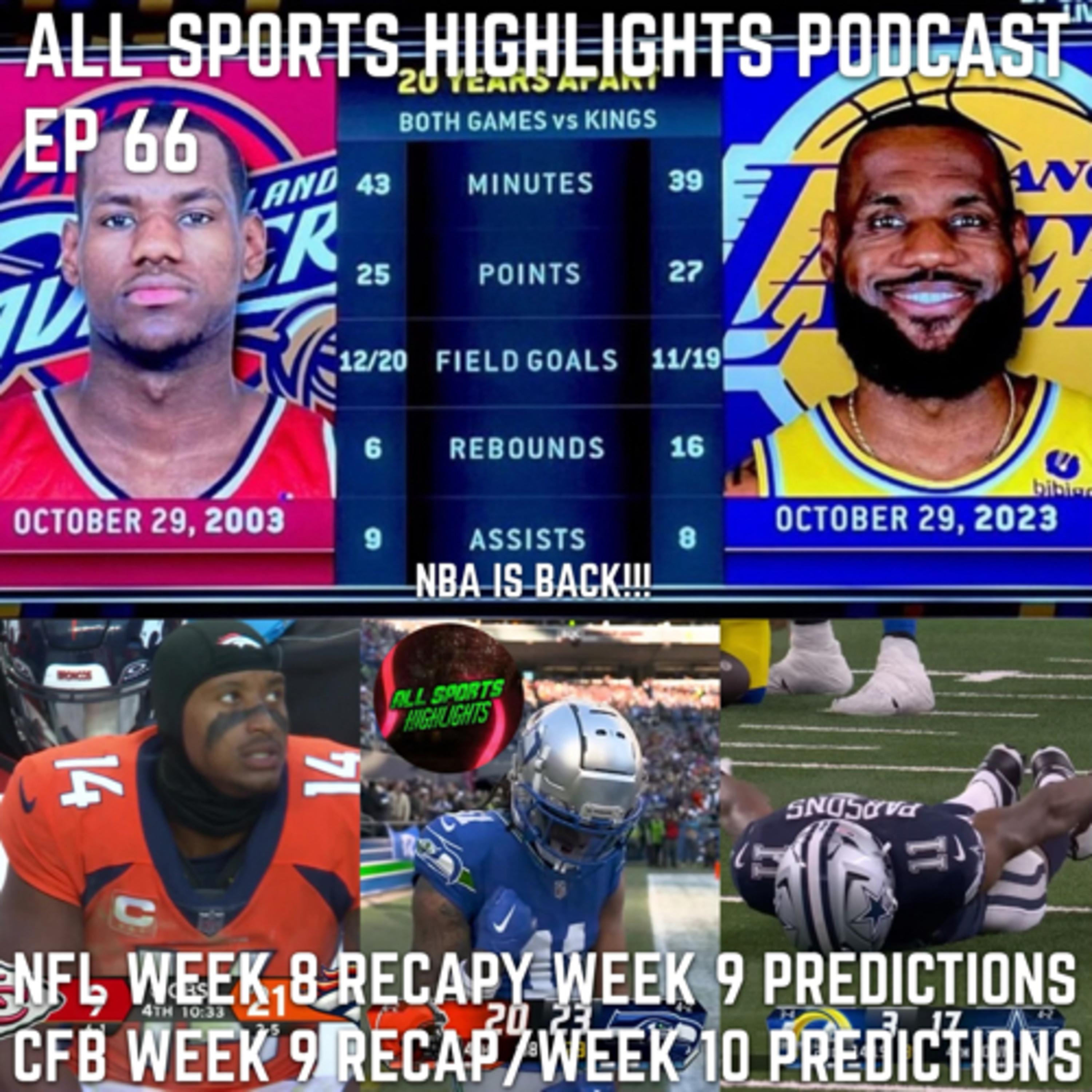 All Sports Highlights Podcast EP 66 Rangers win World Series! CFB Week 10 Picks and NFL Week 9 picks episode artwork