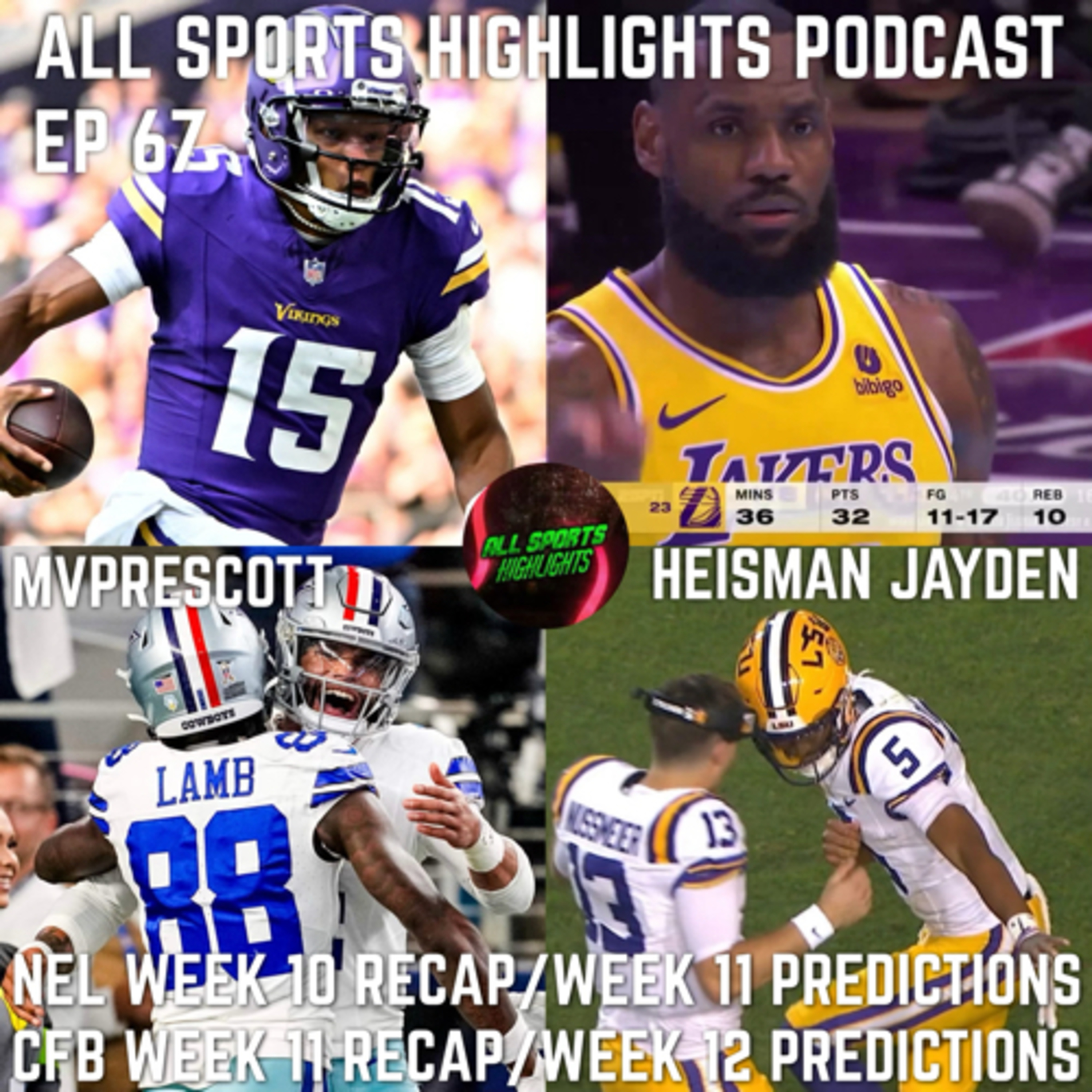 All Sports Highlights EP 67 NFL Week 10 Recap/Week 11 Pick & CFB Week 11 Recap/Week 12 picks andmore episode artwork