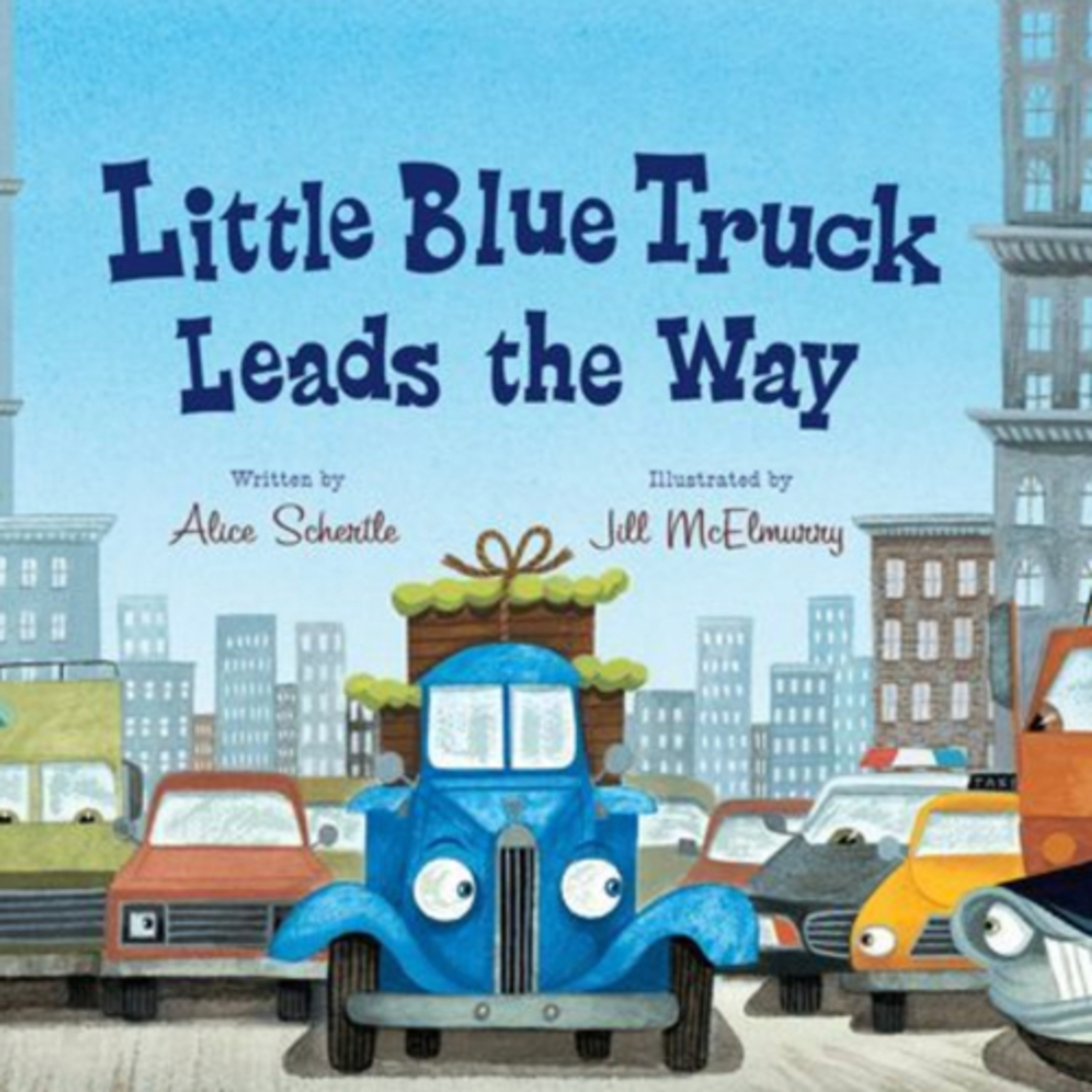 Little blue truck leads the way