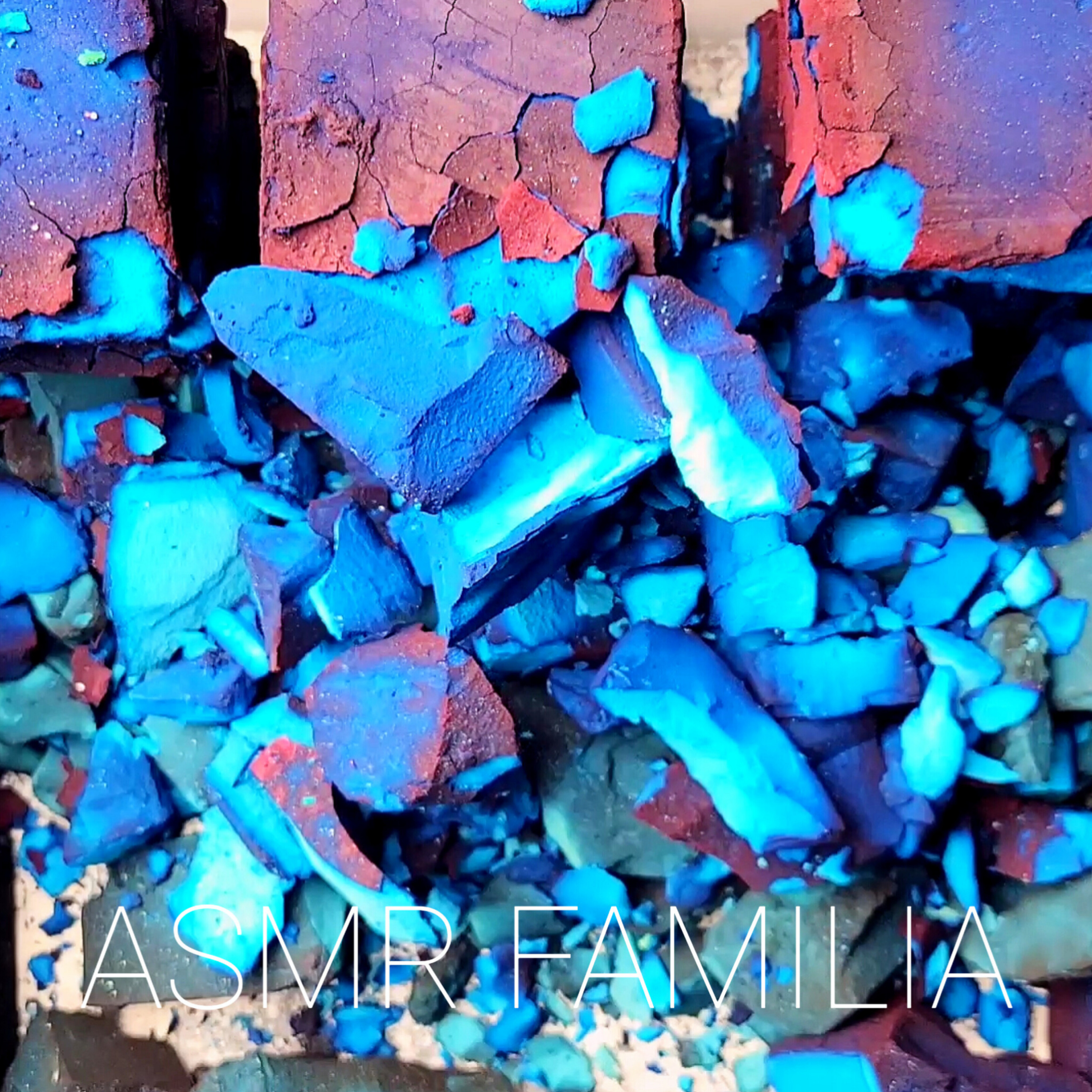 25+ Deep Blue Dyed Chalk Blocks 💙 Fast Crushing, Loud ASMR Sounds, Stress Relief