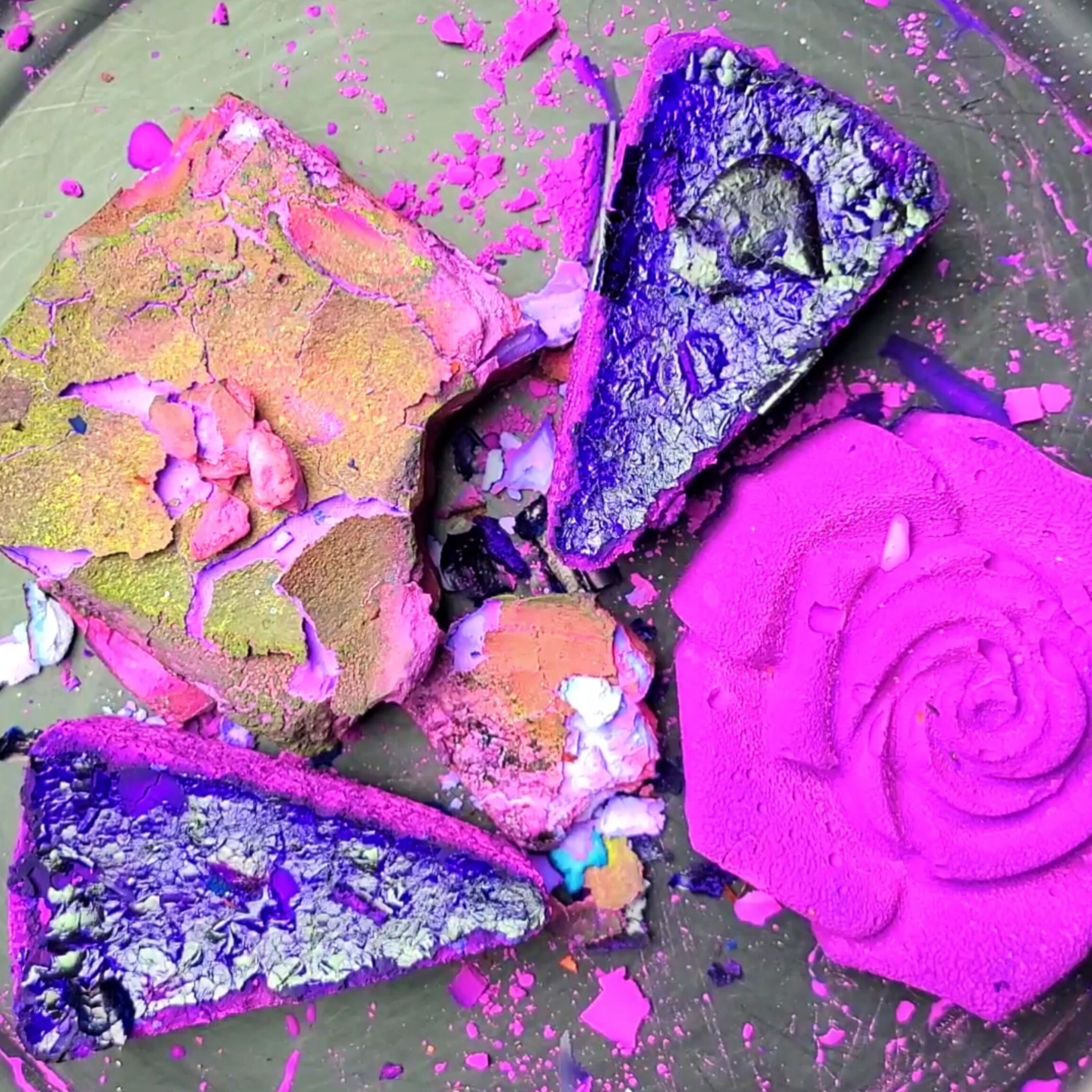 PURPLE Citric Acid Rainbow Dyed Chalk Series Pt 1/6 🌈💜 Collab w/ DivinityAsmr_ !​