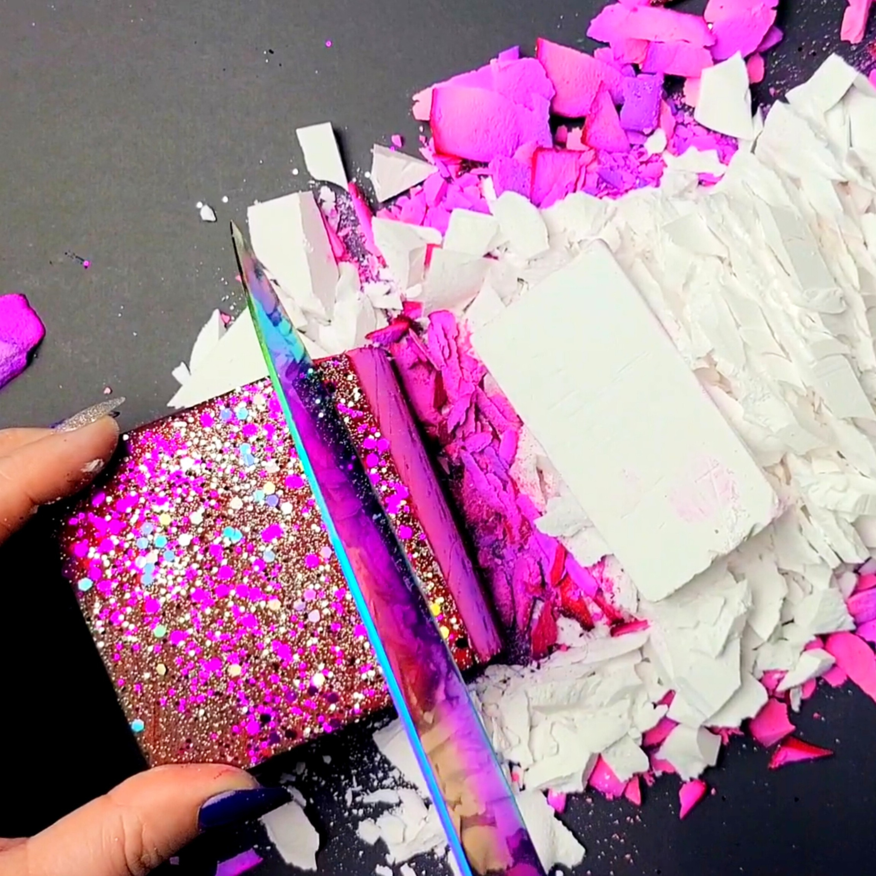Mamas & Kids Collab 💜💐 Chopping, Glassy Crushing with Kids #Shardsandkiddos #mothersday #satisfying