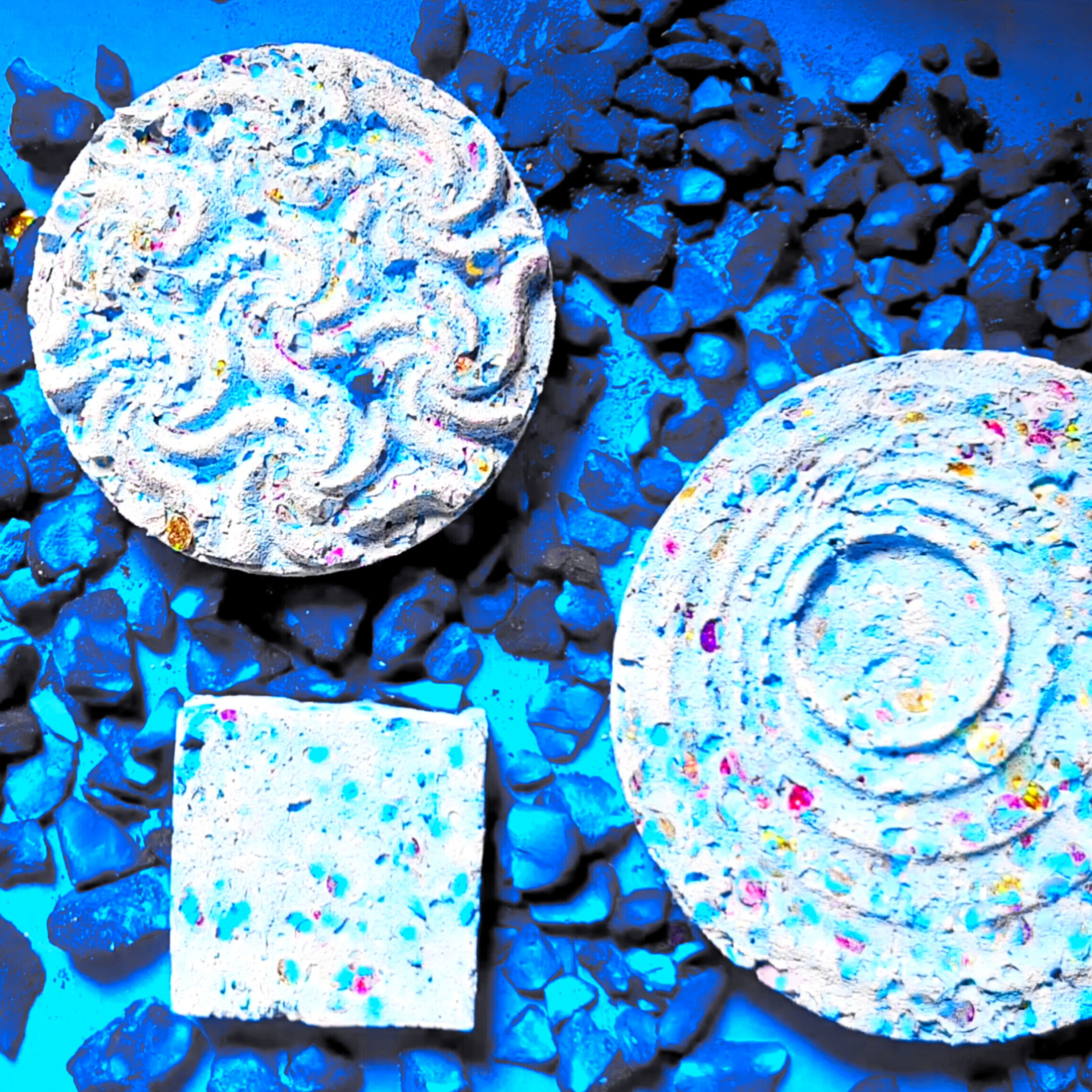 Confetti Reforms + Deep Blue Dyed Chalk Chunks 🥳 HBD Ricardo! #GoRicardoItsYourBday
