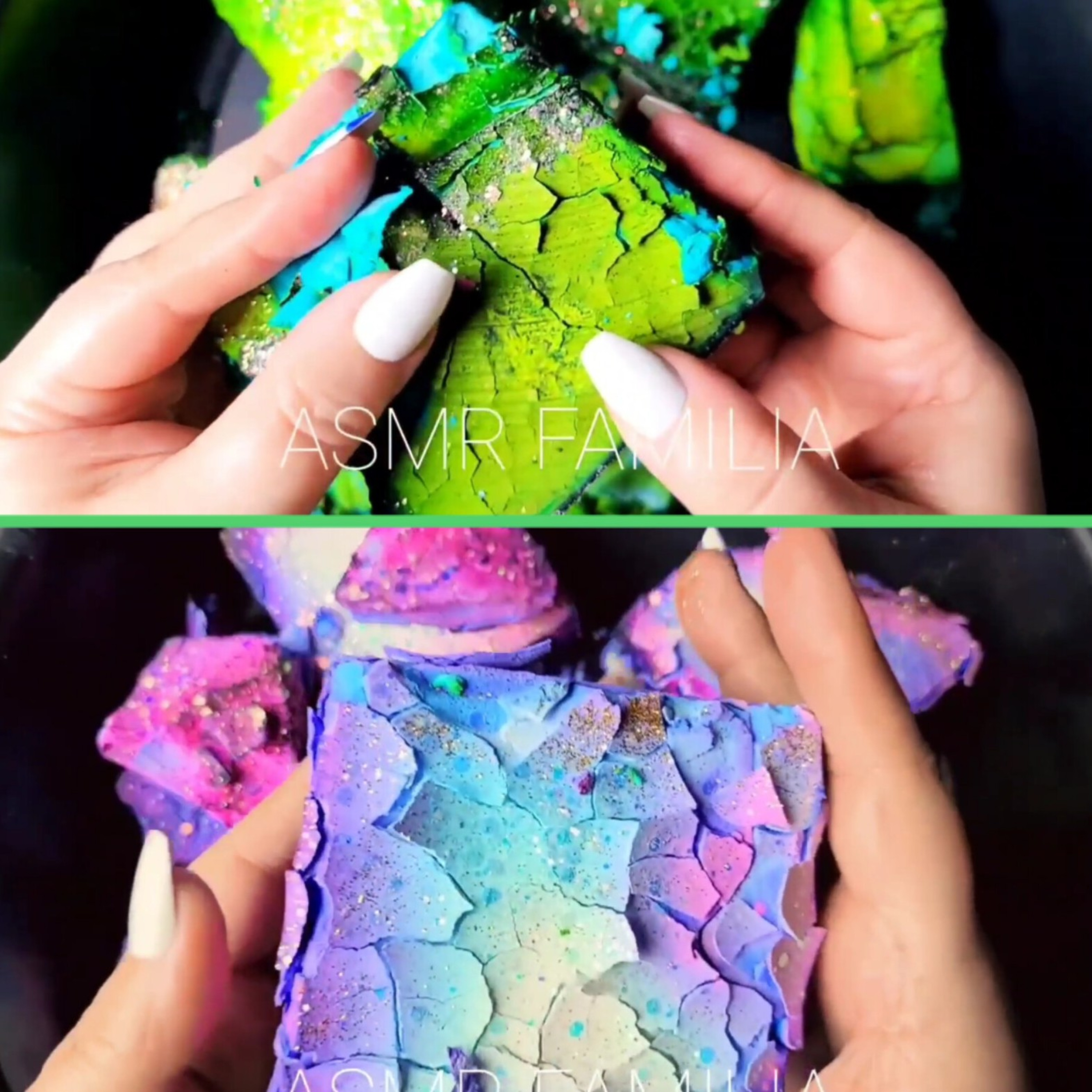 EVERY Citric Acid Dyed Gym Chalk Crush I've Done So Far! 🌈☔ #asmr #gymchalk #satisfying