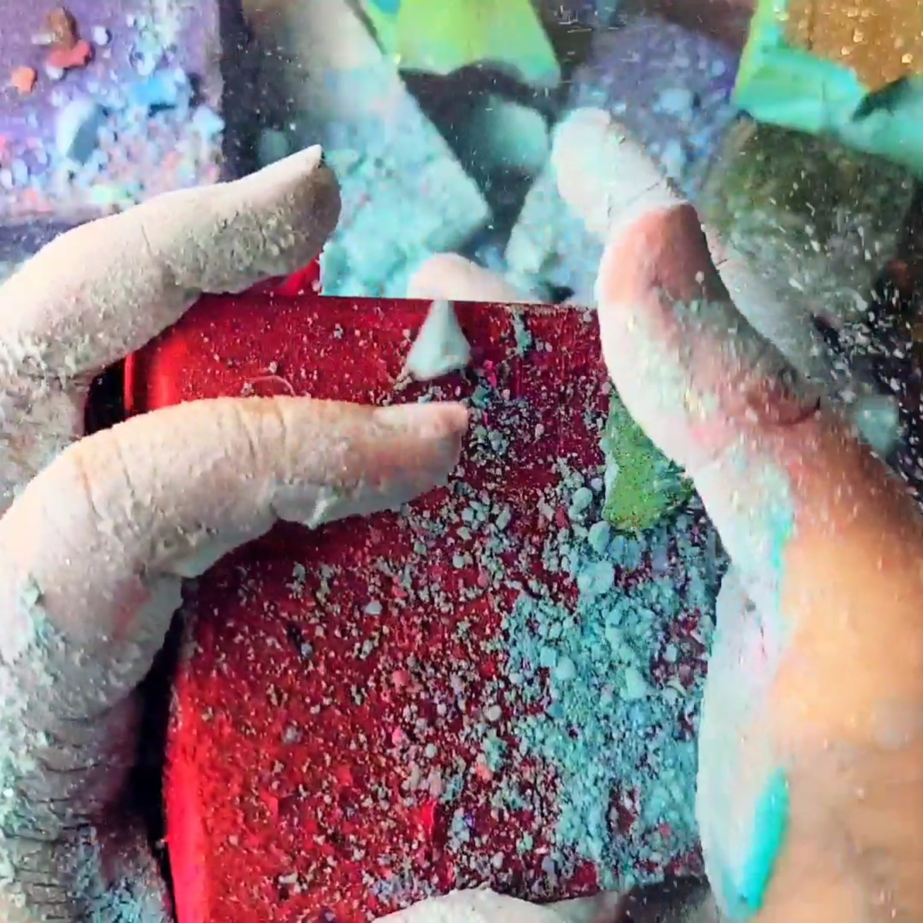 24+ Block Colorful Dyed Chalk Mass Crush! 🌈💥🔥