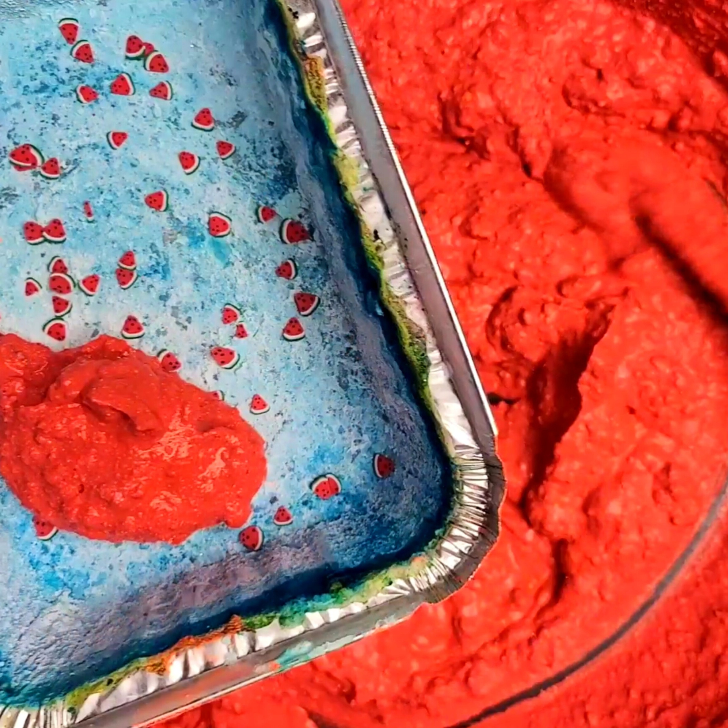 Reforming my watermelon paste 🍉🥣 #asmr #gymchalk #pasted #watercrush