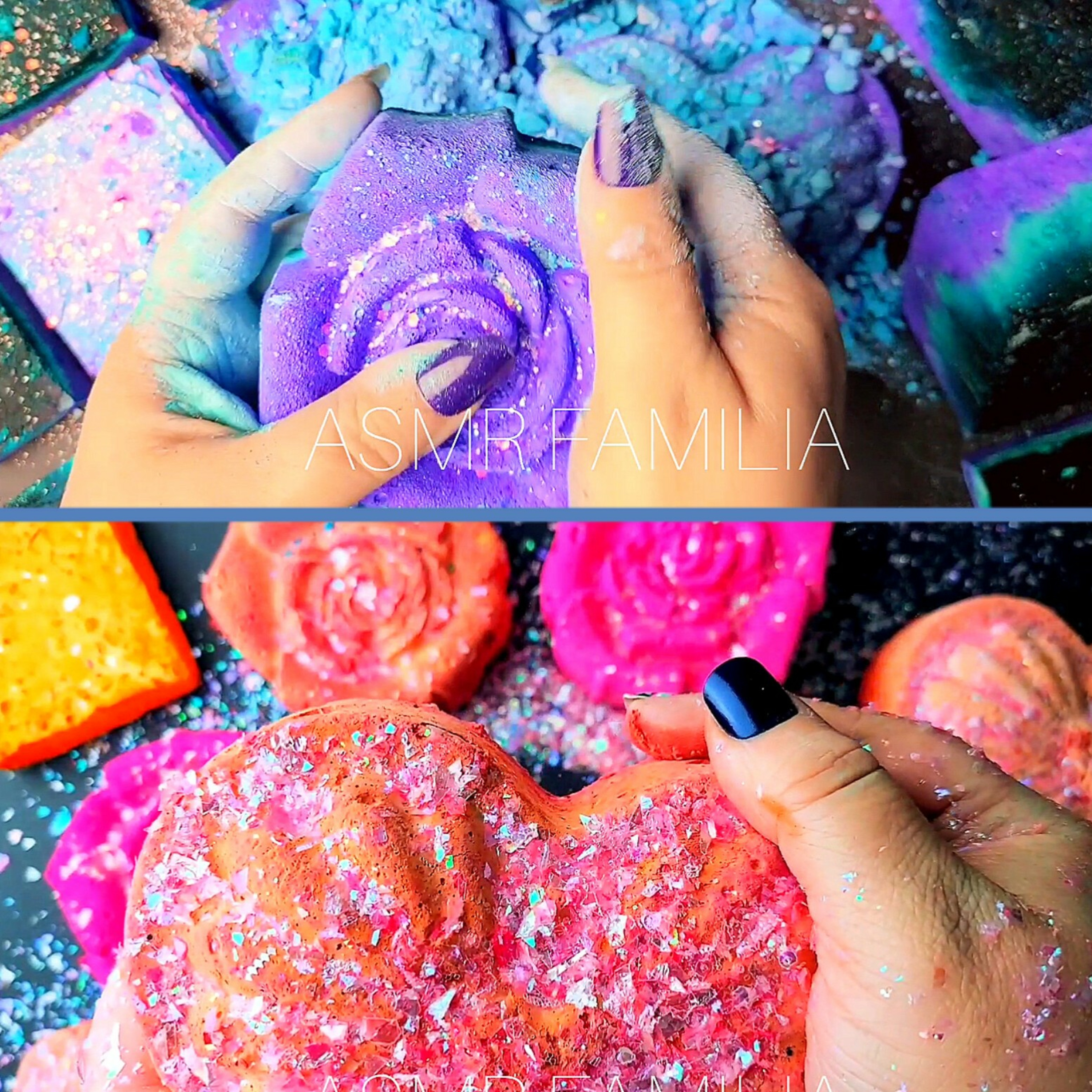 Random Cornstarch Crunchies Crushes 🌈🩵💥 #asmr #cornstarch #cornstarchasmr #cornstarchcrunchies