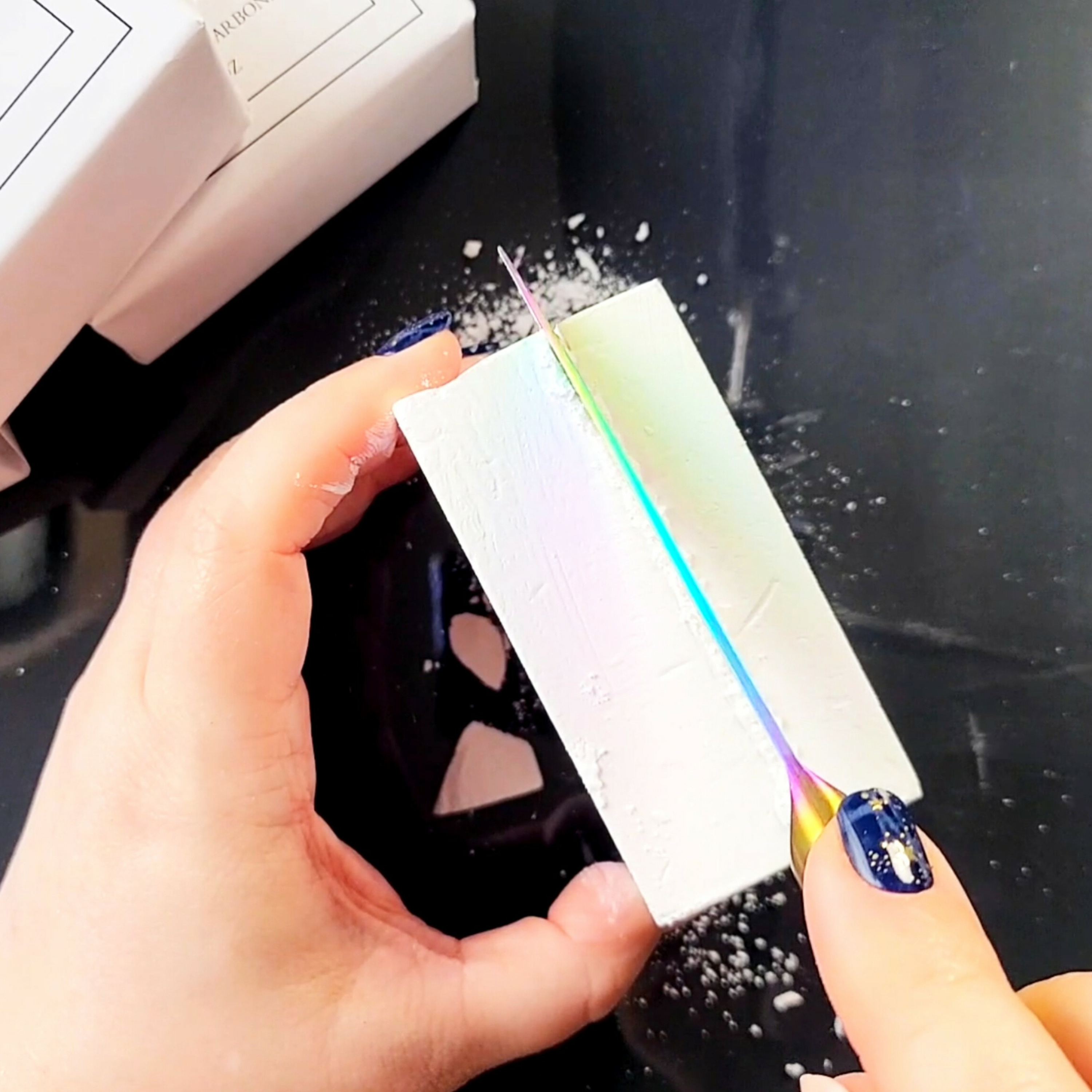 Cutting & Shaving Plain Gym Chalk Prep #asmr #gymchalk #chalk #cuttingasmr
