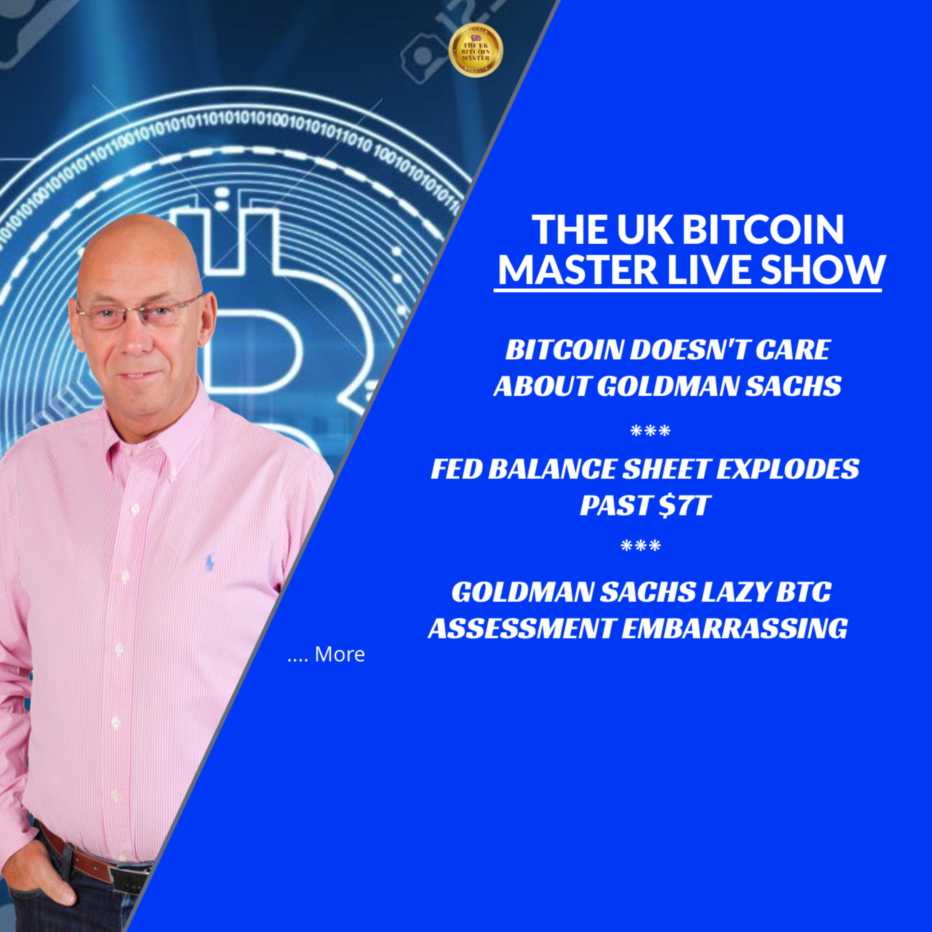 BTC DOESN’T CARE ABOUT GOLDMAN - GOLDMAN BTC ASSESSMENT CRAZY - FED BALANCE SHEET PASSES $7T...More!