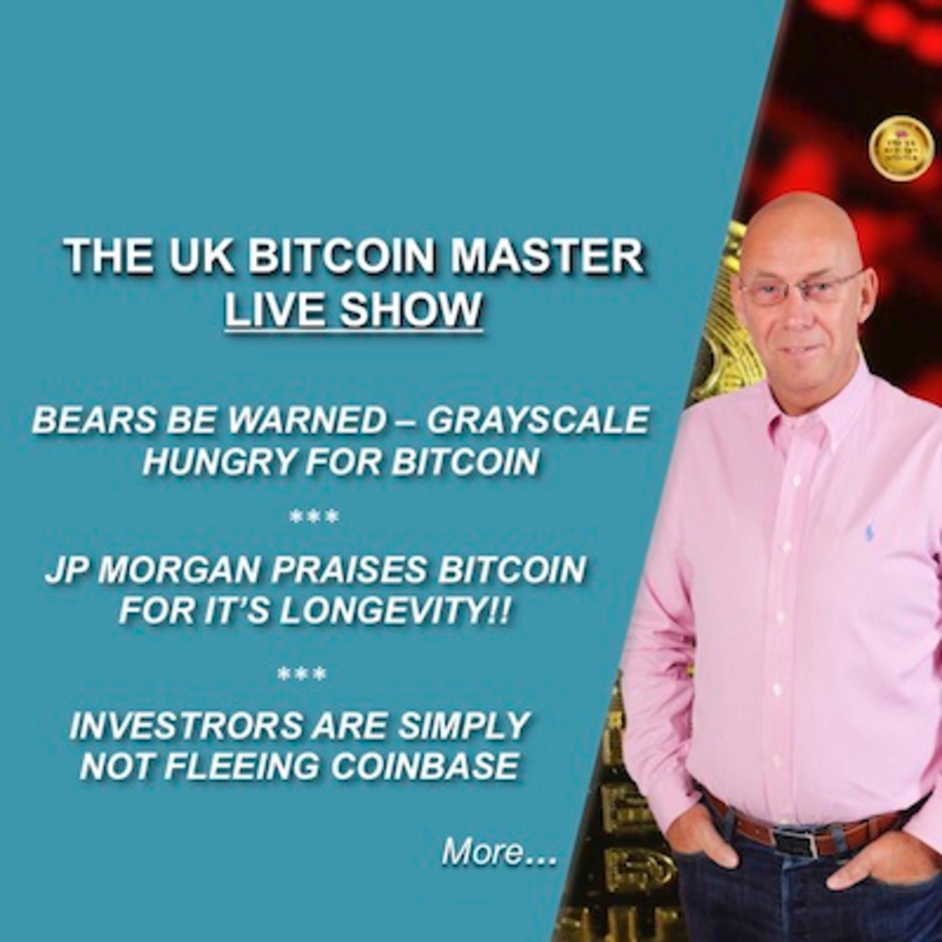 GREYSCALE HUNGRY FOR BTC - JP MORGAN GETS BEHIND BITCOIN - INVESTORS NOT LEAVING COINBASE IN DROVES!
