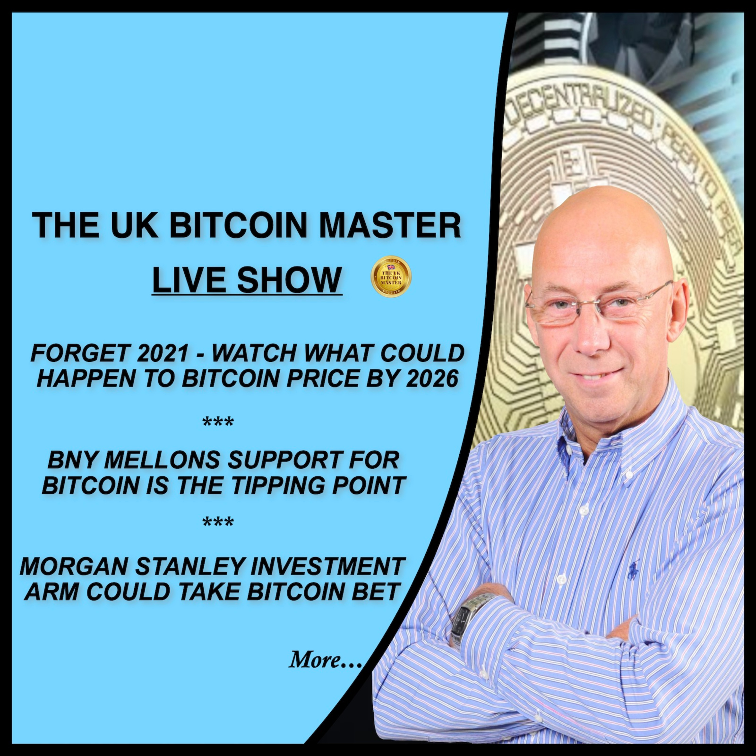 FORGET 2021, WATCH BTC BY 2026 - BNY MELLON SUPPORT FOR BTC A TIPPING POINT - MORGAN STANLEY BTC BET