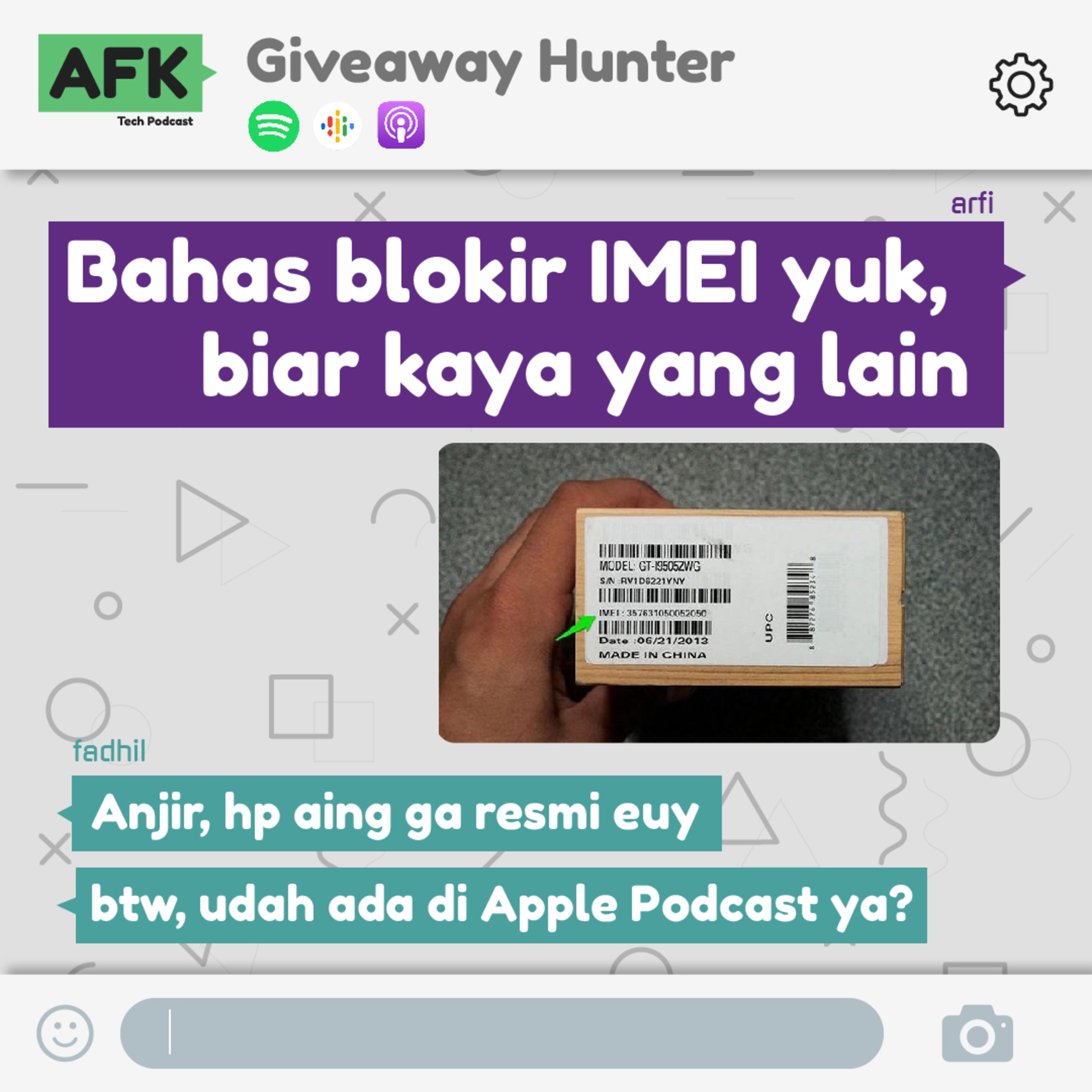 Bahas blokir IMEI yuk, biar kaya yang lain