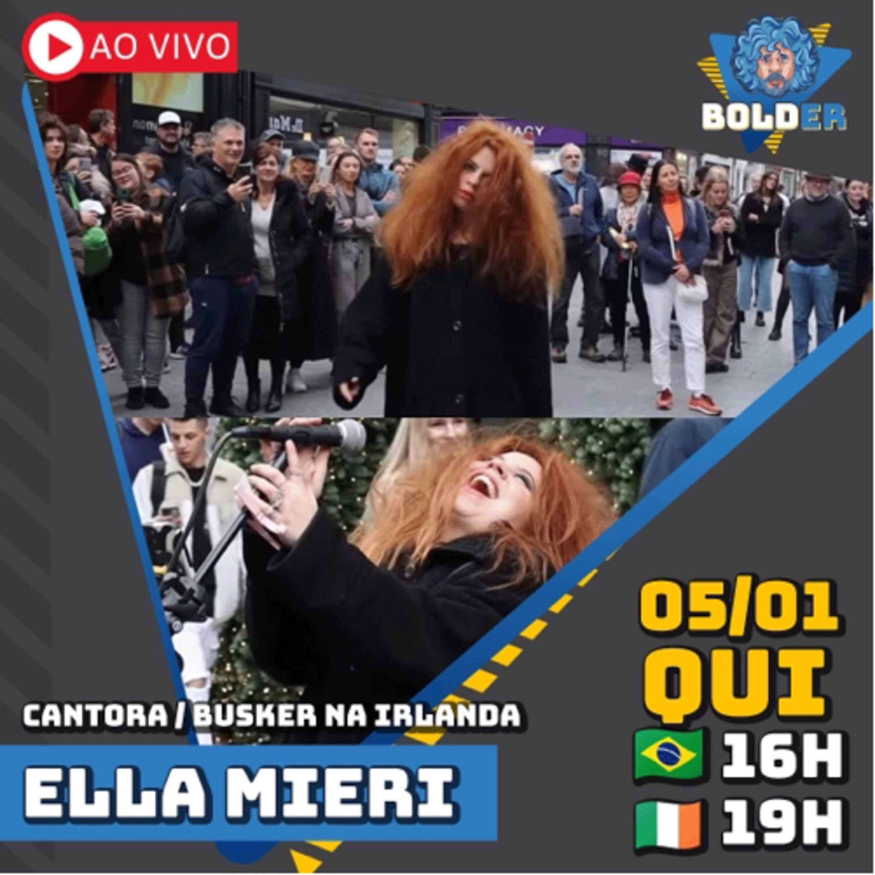 CANTORA DE RUA NA IRLANDA (Busker) - Ella Mieri | Bolder Podcast 185 episode artwork