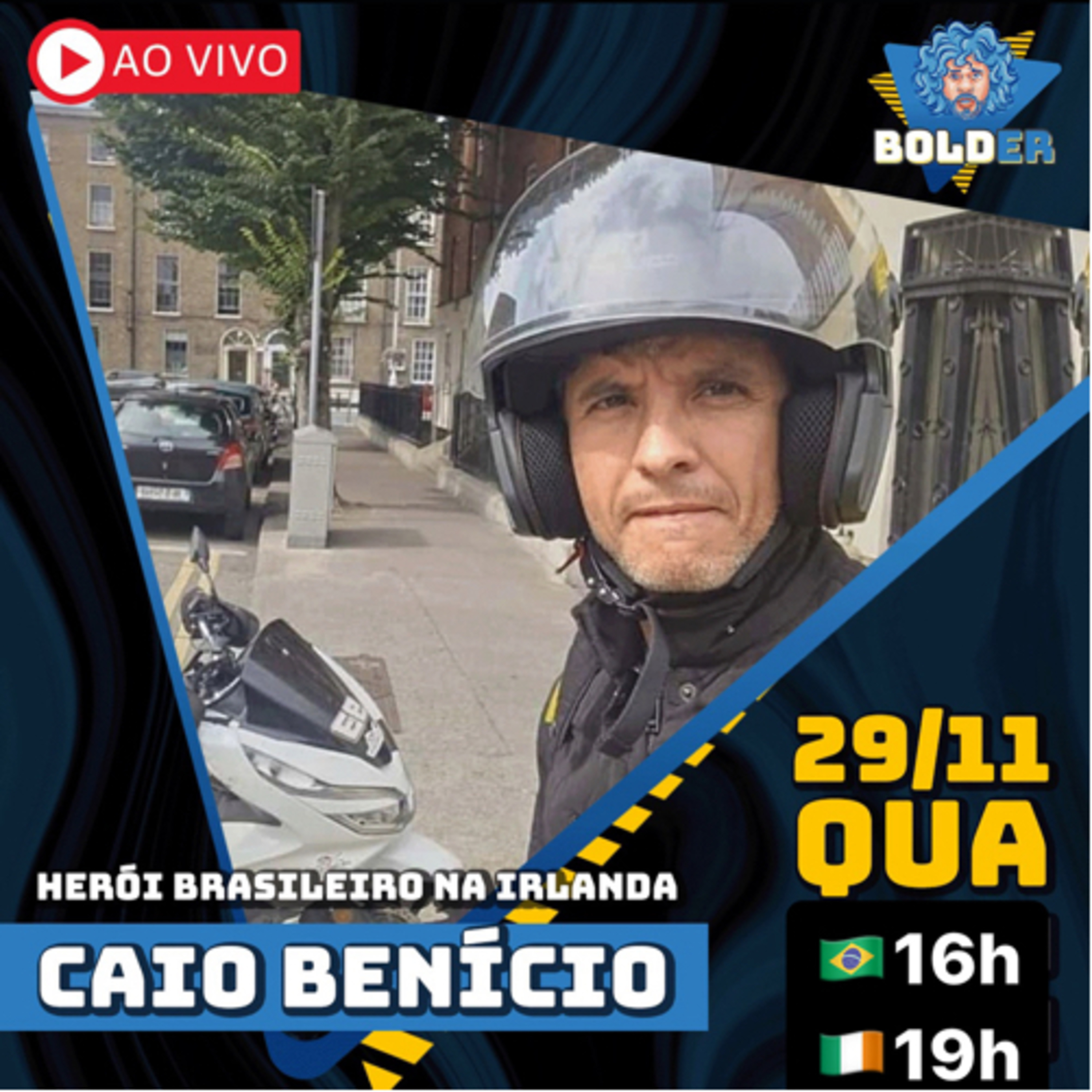 HERÓI BRASILEIRO QUE SALVOU VÁRIAS VIDAS EM DUBLIN (IRLANDA) - Caio Benício | Bolder Podcast 298 episode artwork