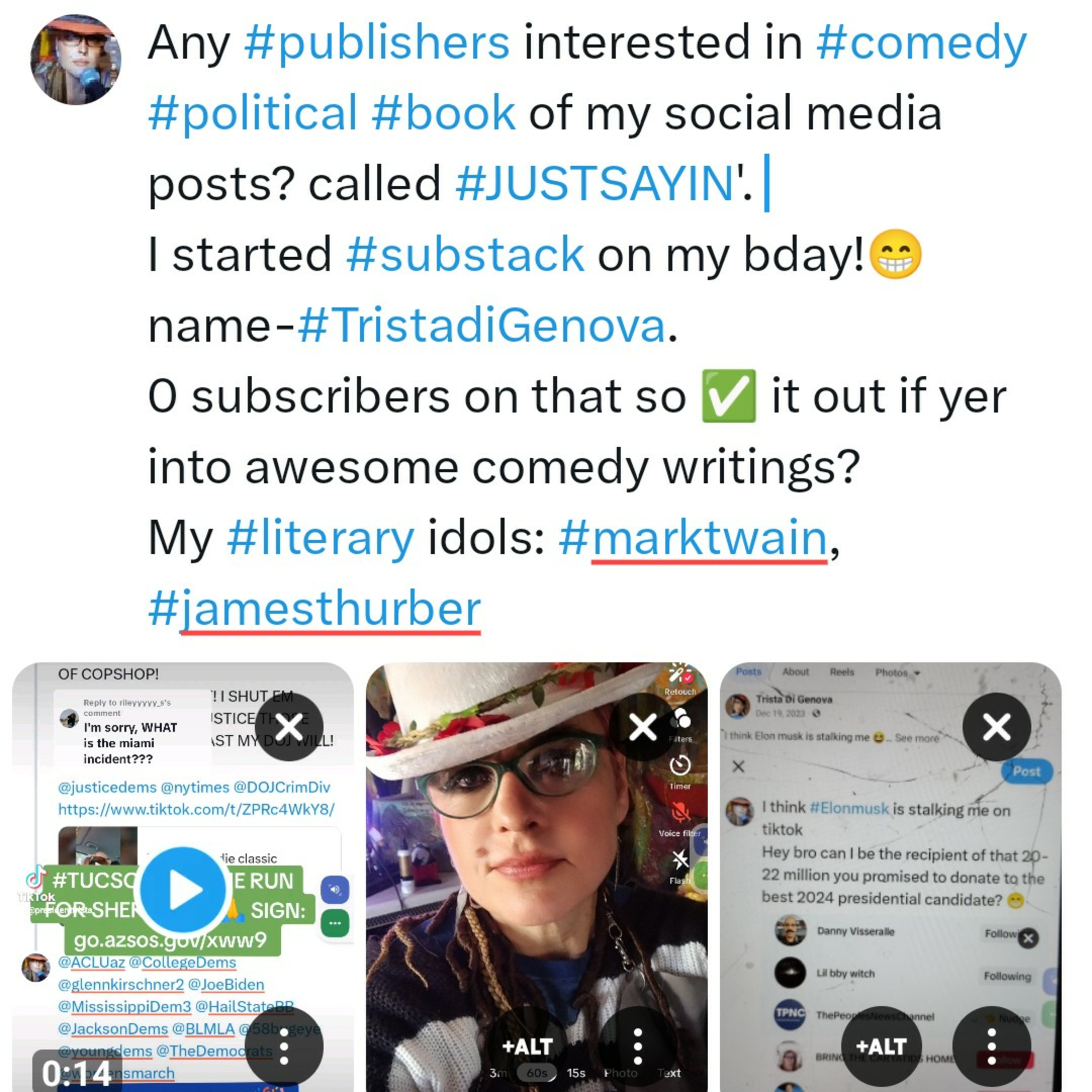#TRISTA4SHERIFF + Prez! POLITICSAF!🔥HOT ON TRAIL OF💩🤡 GOIN2FNJAIL!🔐#art #music #CoMeDy #HERstory
