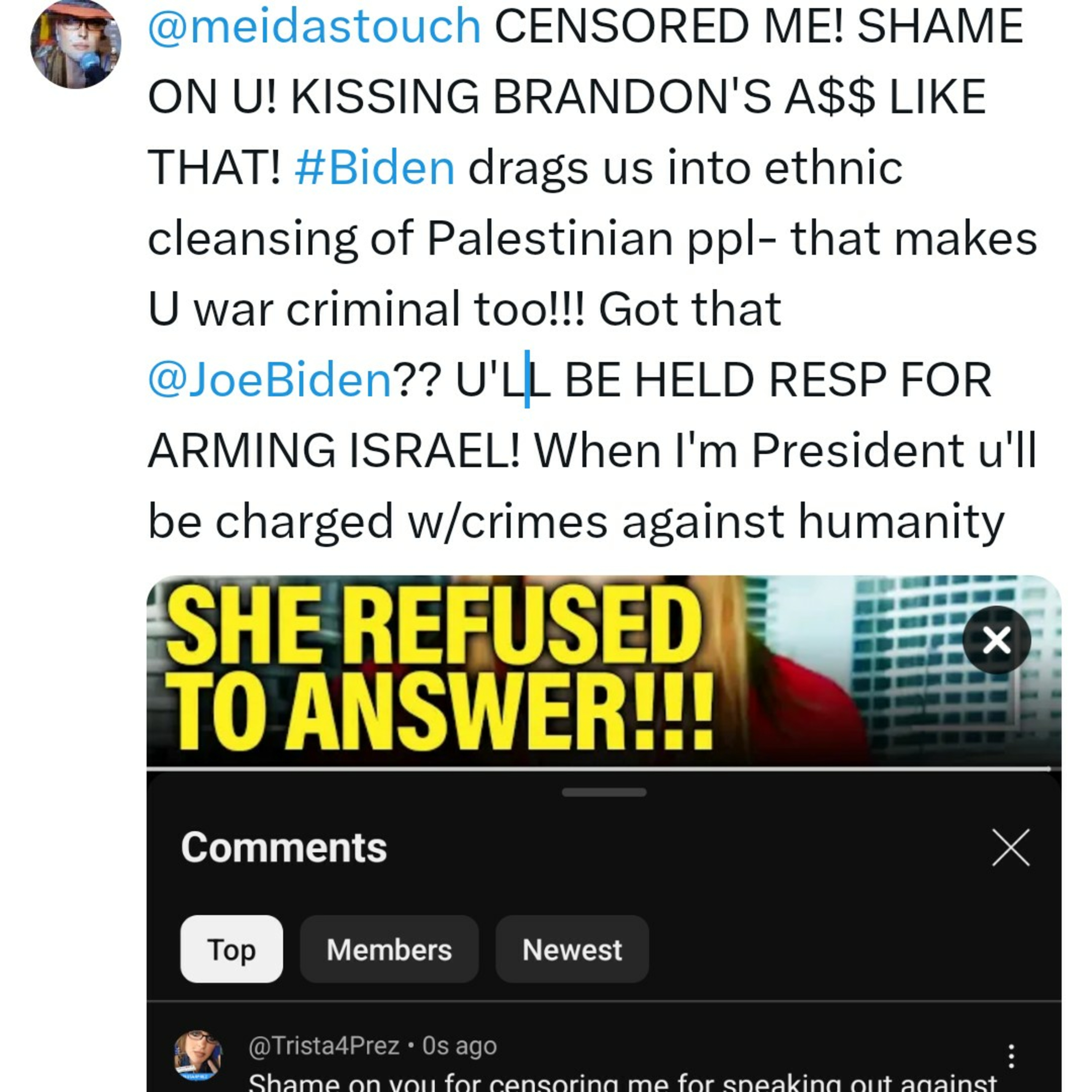 #TRISTA4SHERIFF + Prez! POLITICSAF!🔥HOT ON TRAIL OF💩🤡 GOIN2FNJAIL!🔐#art #music #CoMeDy #HERstory