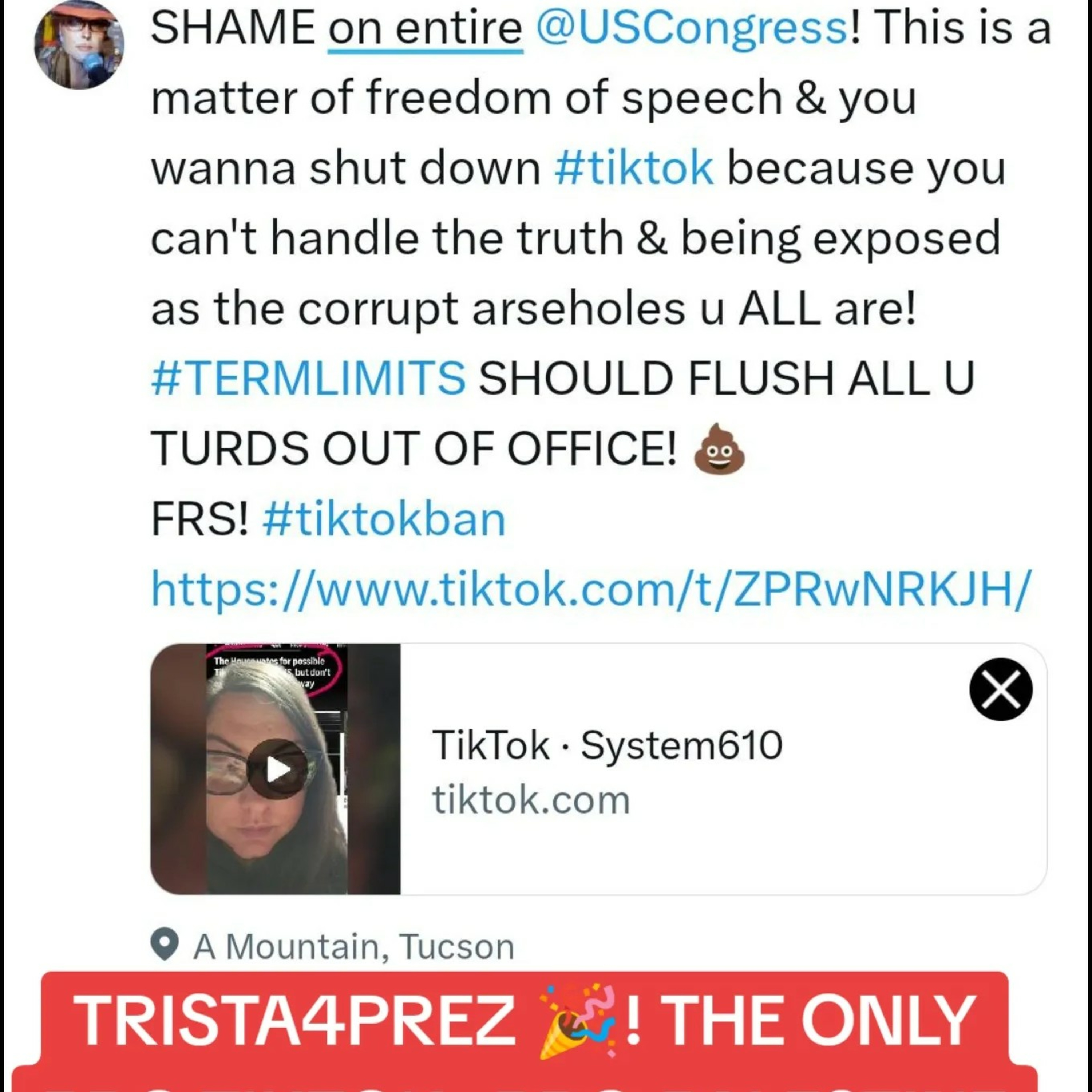 #TRISTA4SHERIFF + Prez! POLITICSAF!🔥HOT ON TRAIL OF💩🤡 GOIN2FNJAIL!🔐#art #music #CoMeDy #HERstory