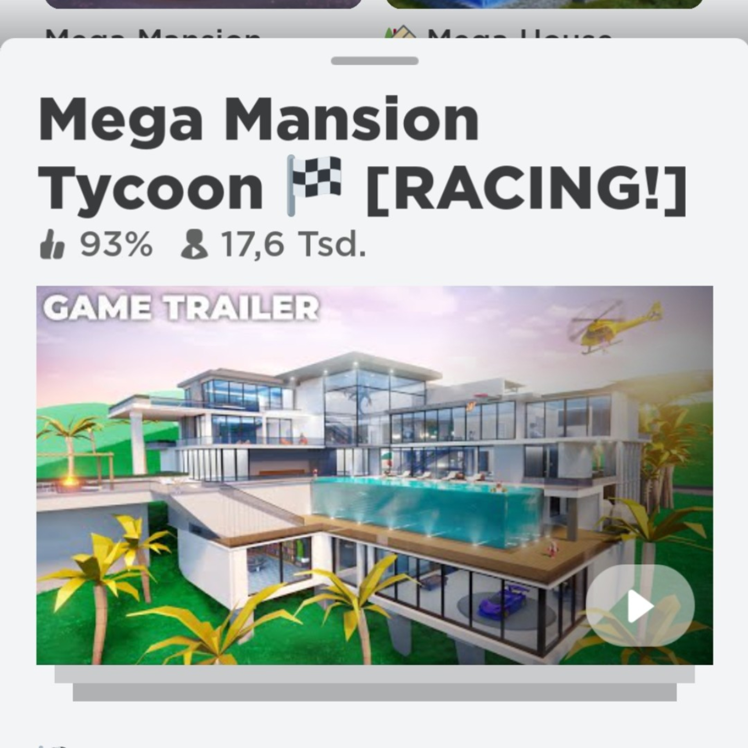 Wir zocken Mega Mansion Tycoon in roblox episode artwork