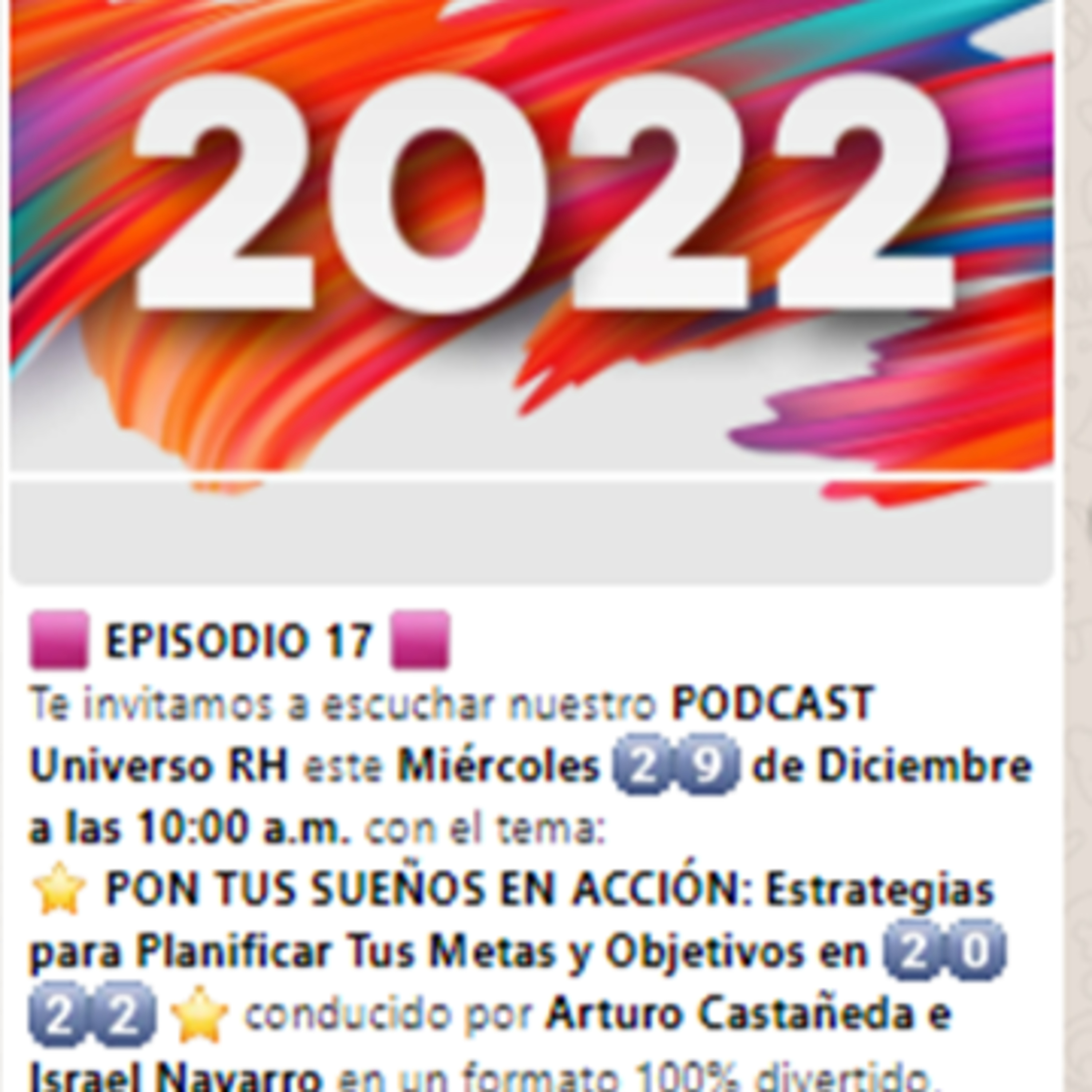 Episodio 17 Pon tus sueños en acción: Estrategias para Planificar Tus Metas y Objetivos 2022 episode artwork