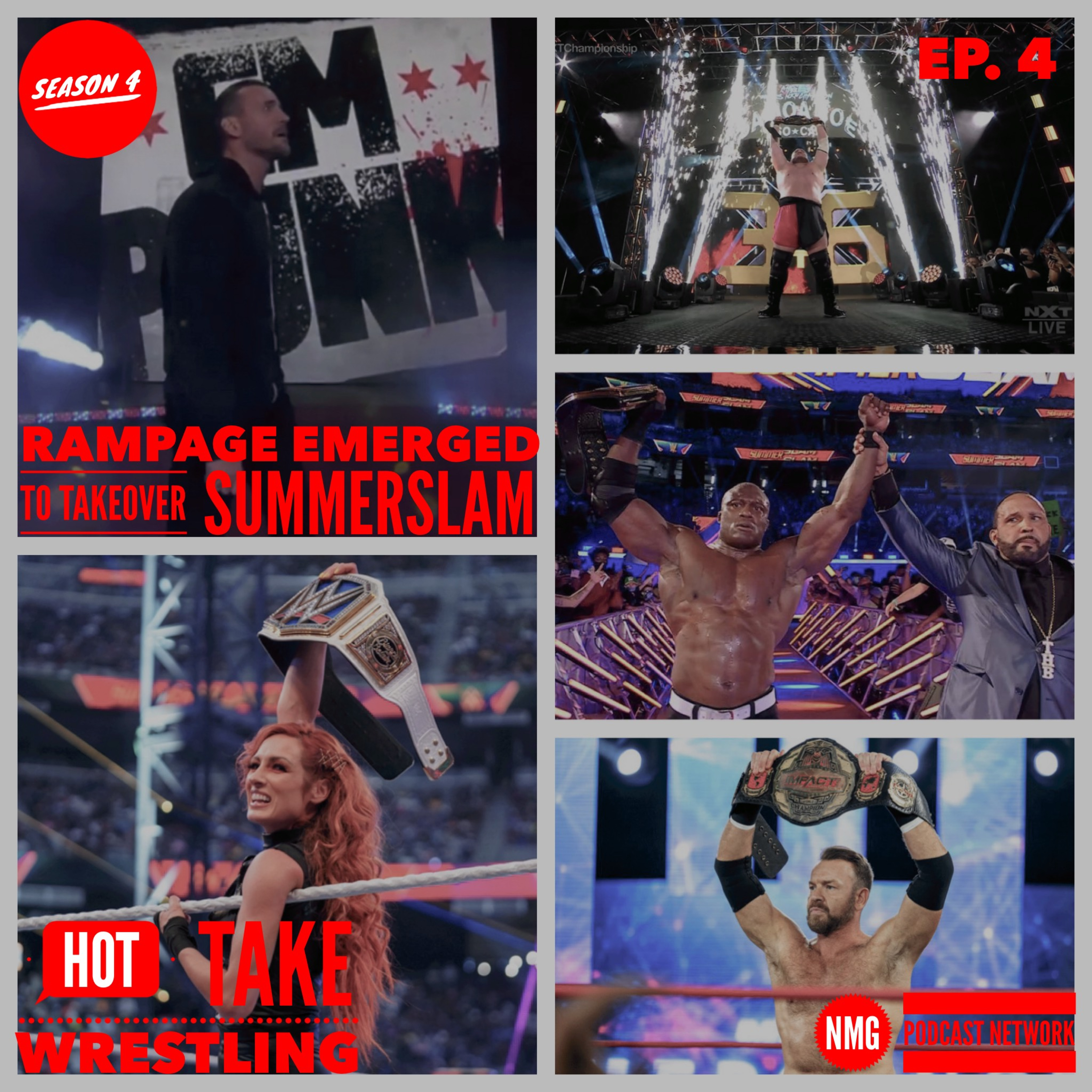 Hot Take Wrestling Season 4 EP. 4 "Rampage Emerged to Takeover SUMMERSLAM" episode artwork
