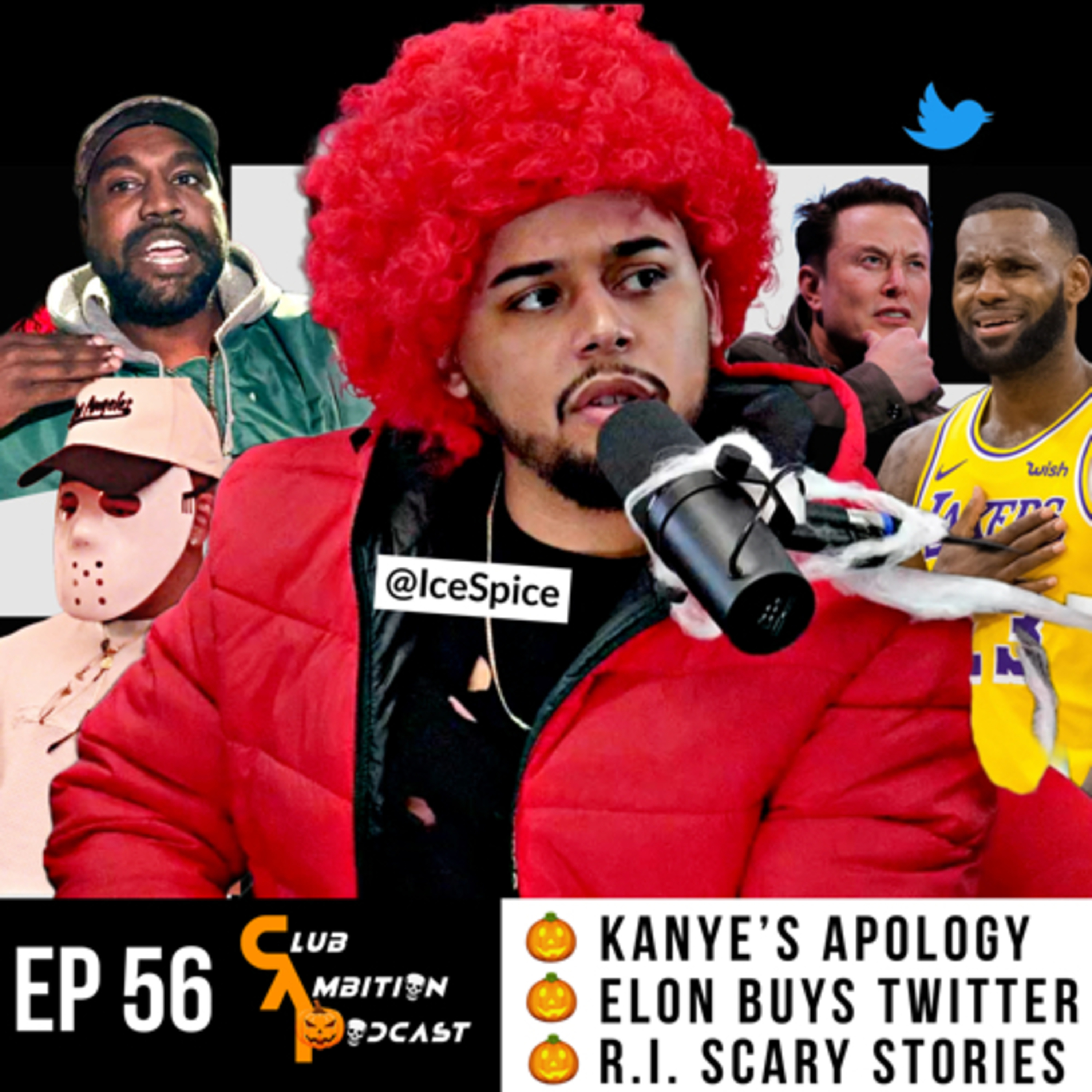 Episode 56 | Scary Rhode Island Stories, Kanye Apologizes, Elon Musk Buys Twitter, Lakers Finally Win episode artwork