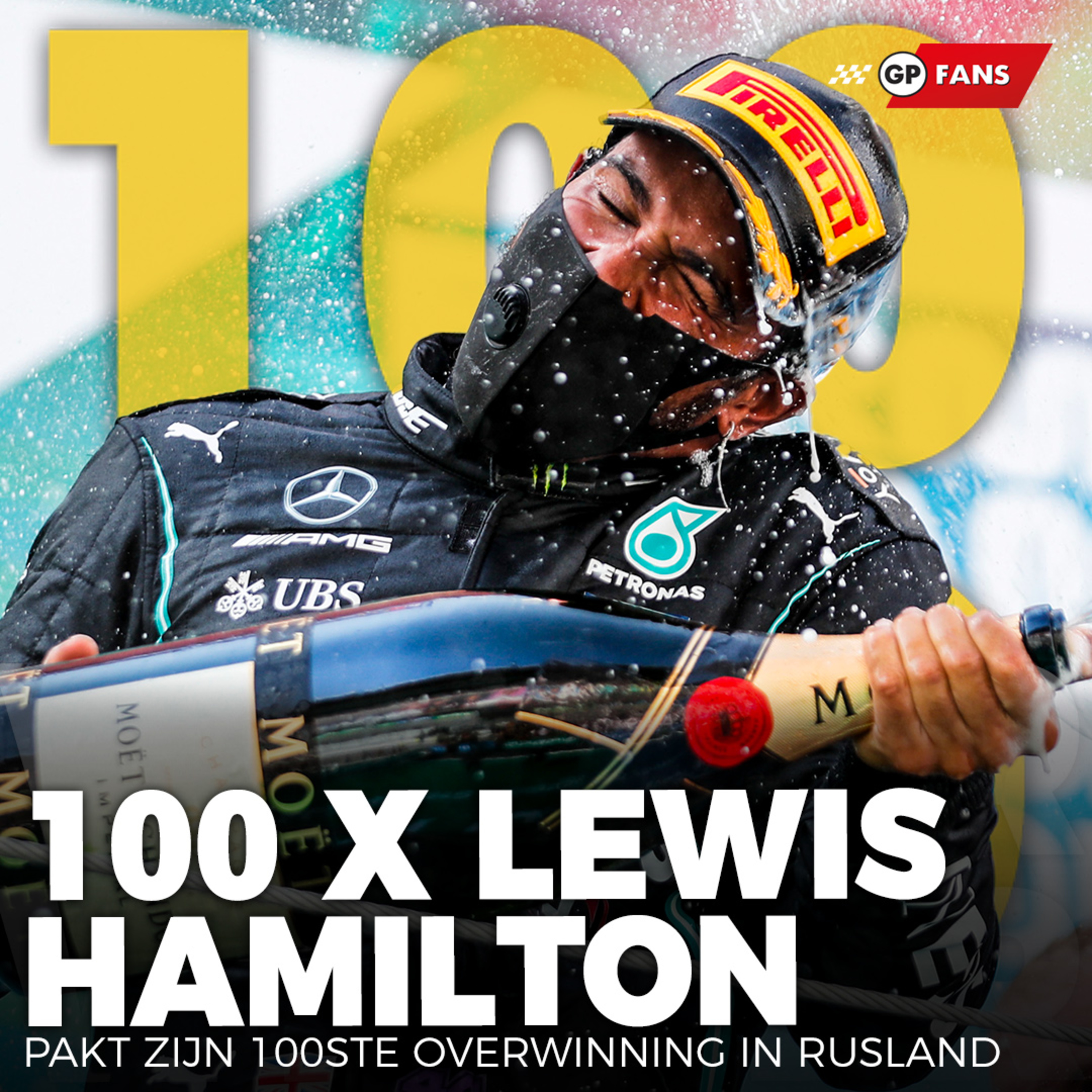 Hamilton wint knotsgekke race in Rusland: "Max deed het ook geweldig" | Raceday GPFans  episode artwork