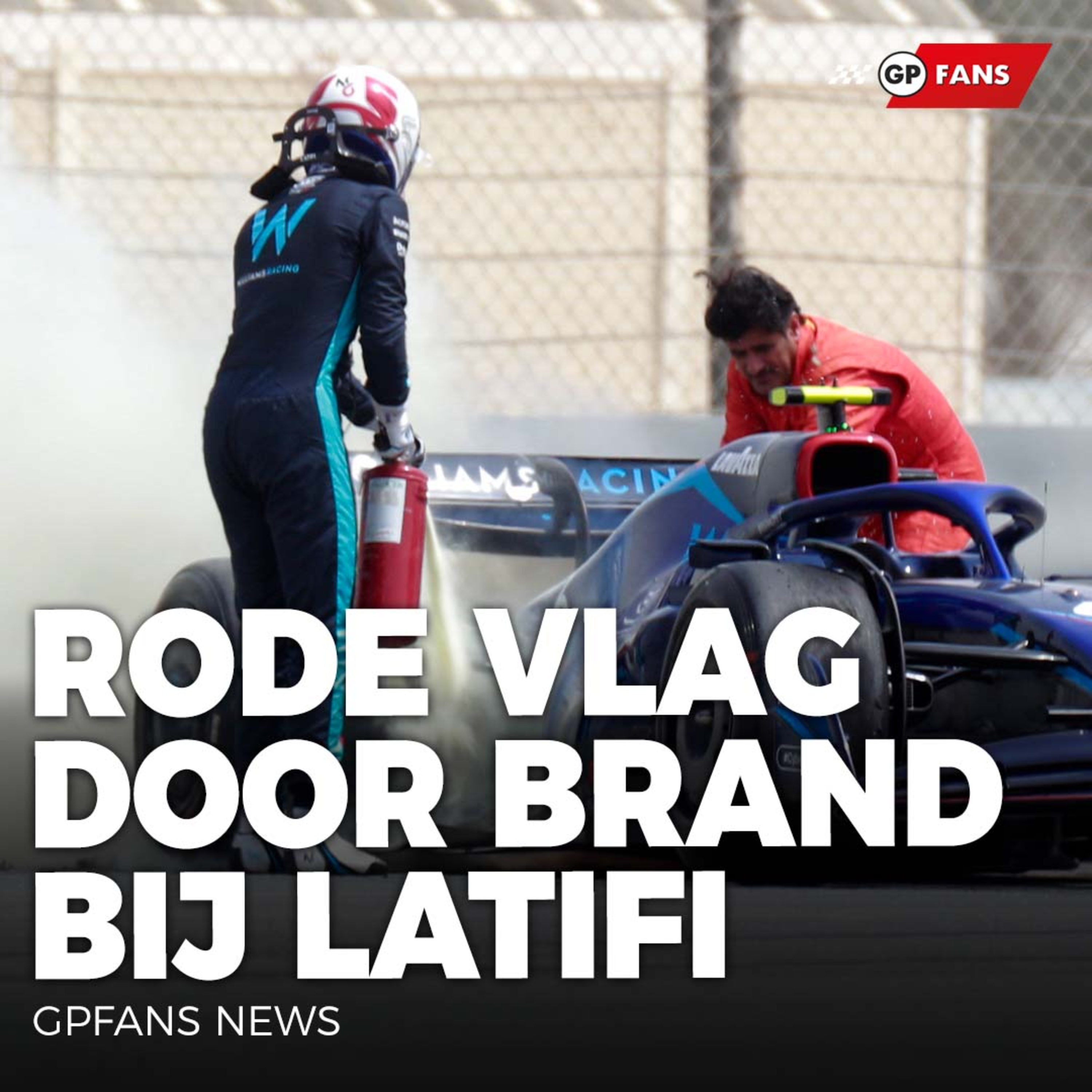 Rode vlag door brand bij Latifi, Verstappen over Drive to Survive | GPFans News episode artwork