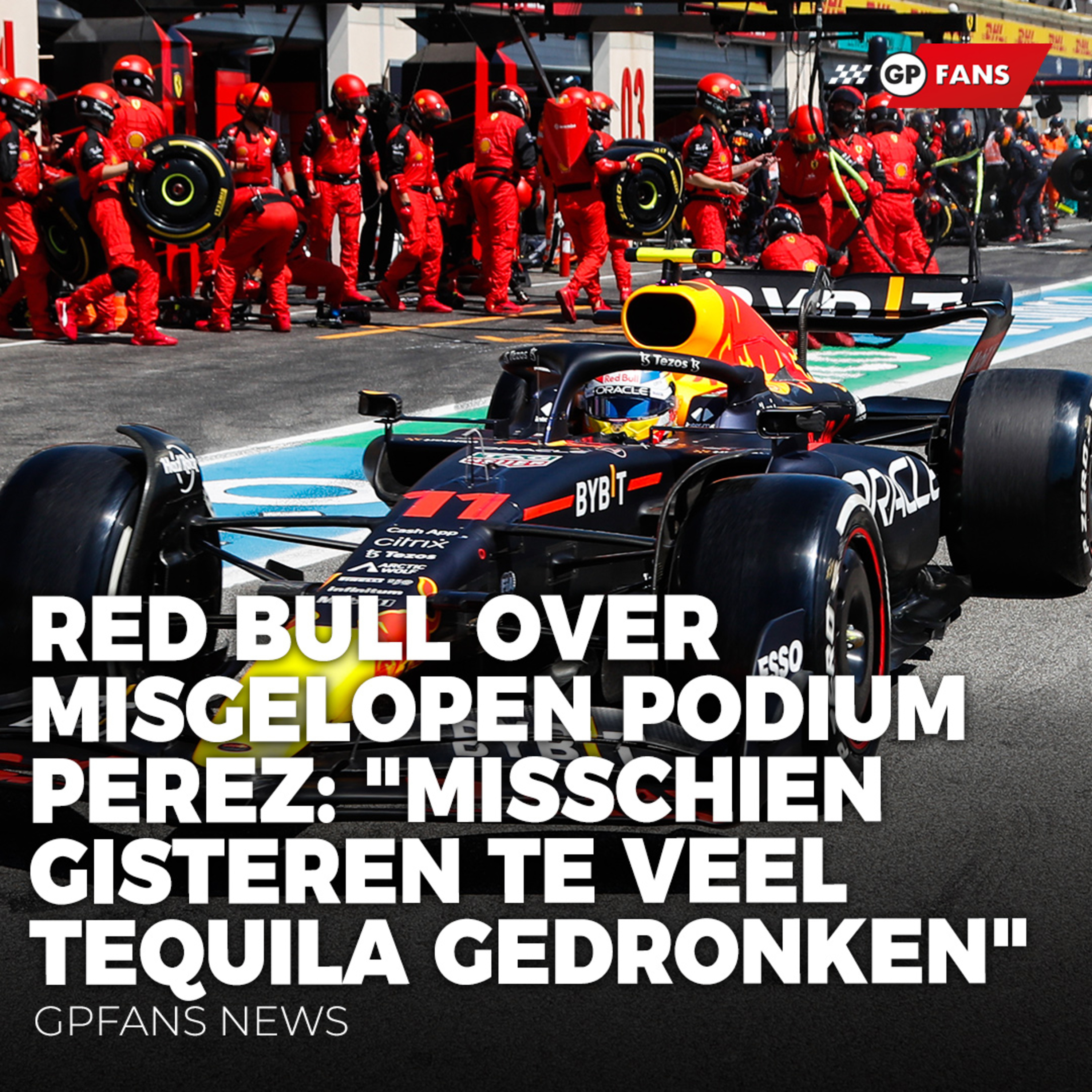 Red Bull over misgelopen podium Perez: "Misschien gisteren te veel tequila gedronken" | GPFans News episode artwork