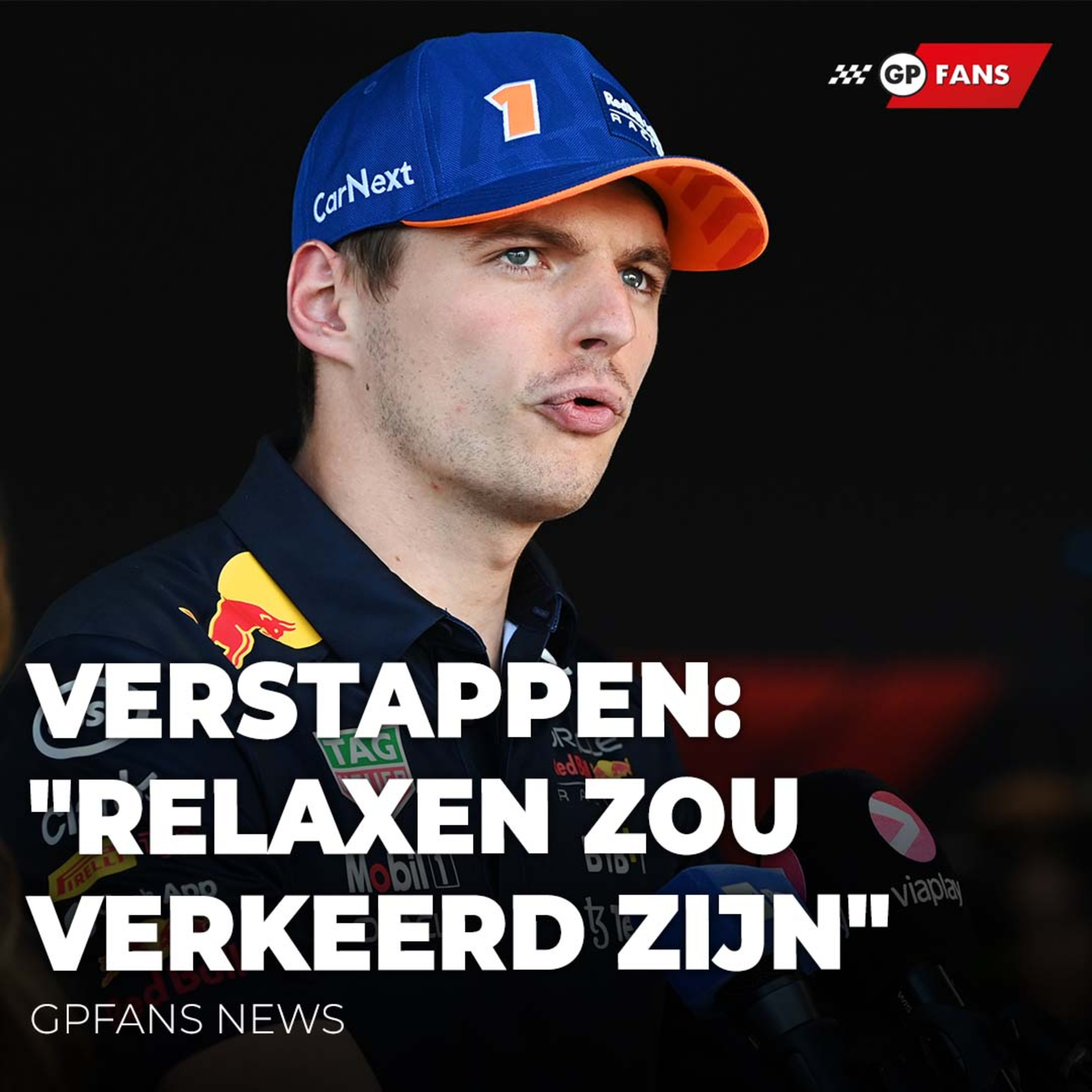Verstappen verwijst suggestie journalist naar prullenbak: "Relaxen zou verkeerd zijn" | GPFans News episode artwork