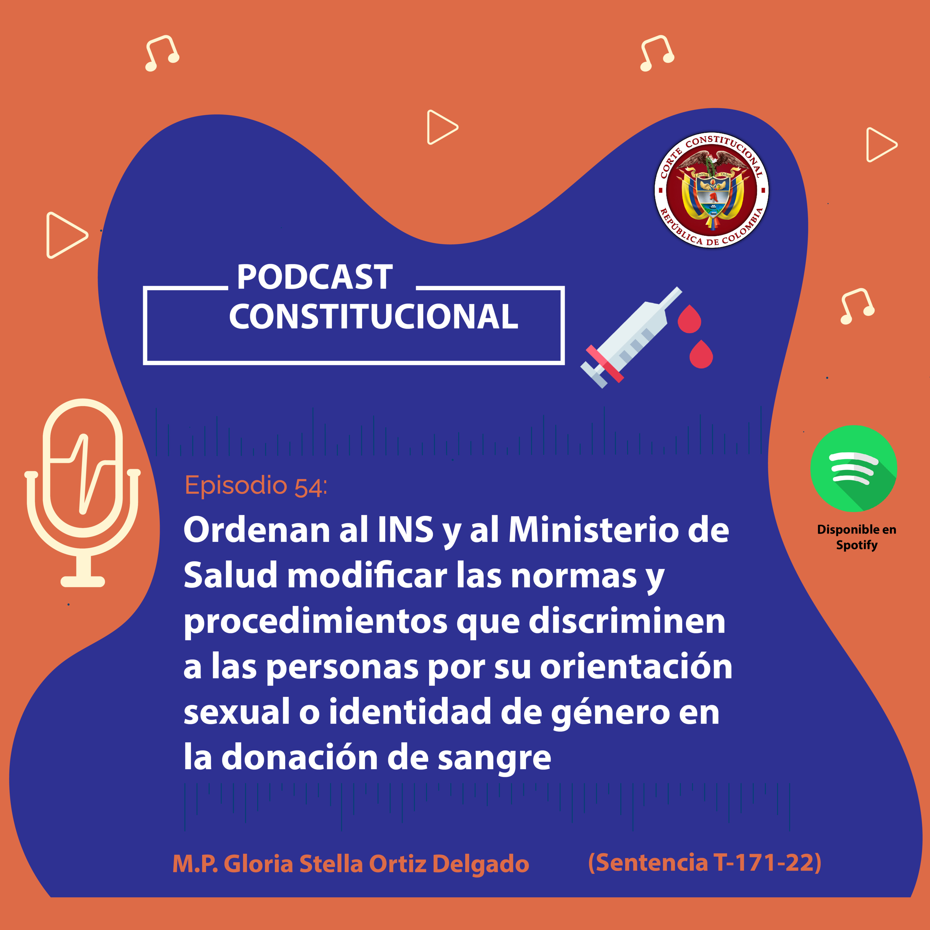 Capítulo No. 54. Ordenan al INS y al Ministerio de Salud modificar las normas y procedimientos que discriminen a las personas por su orientación sexual o identidad de género en la donación de sangre episode artwork