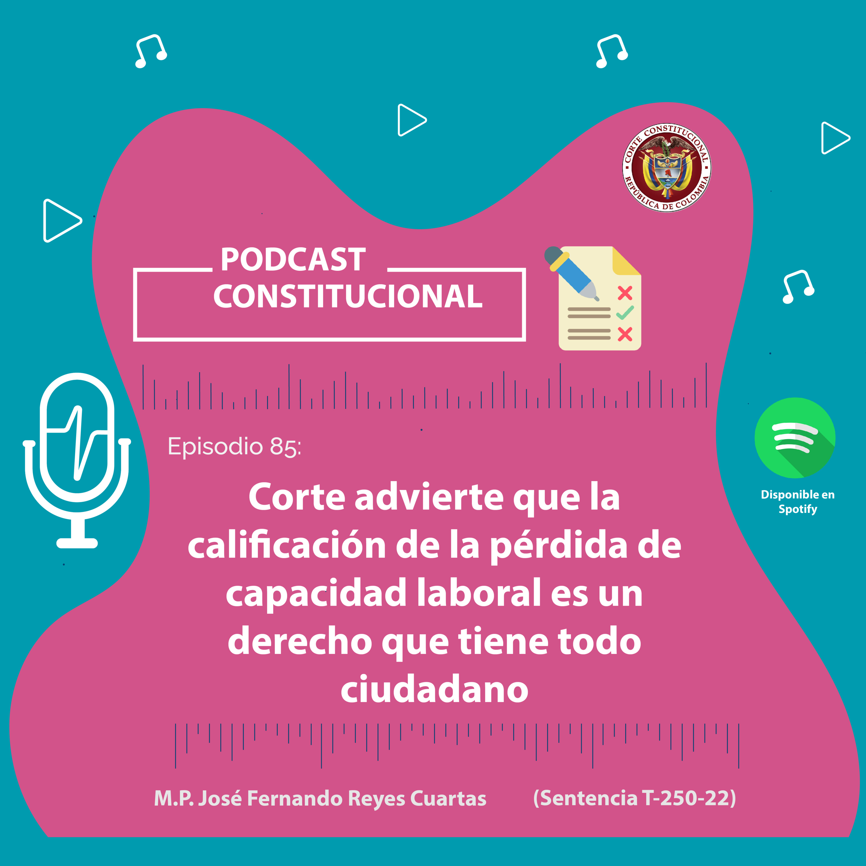 Capítulo No.85. Corte advierte que la calificación de la pérdida de capacidad laboral es un derecho que tiene todo ciudadano episode artwork