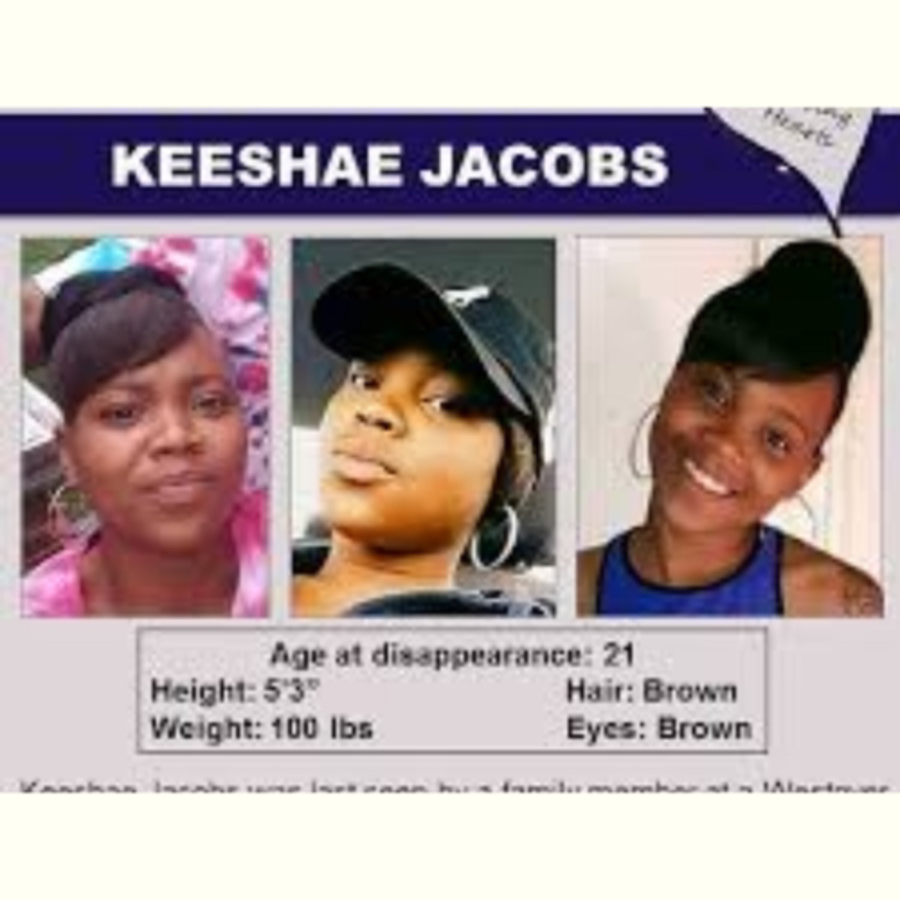 Missing: Keeshae Jacobs episode artwork