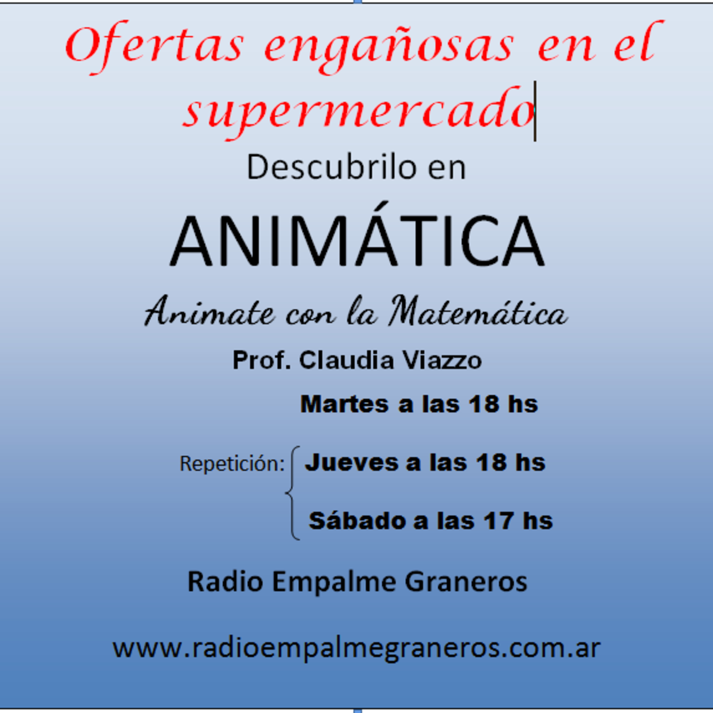 ANIMÁTICA: Animate con la matemática