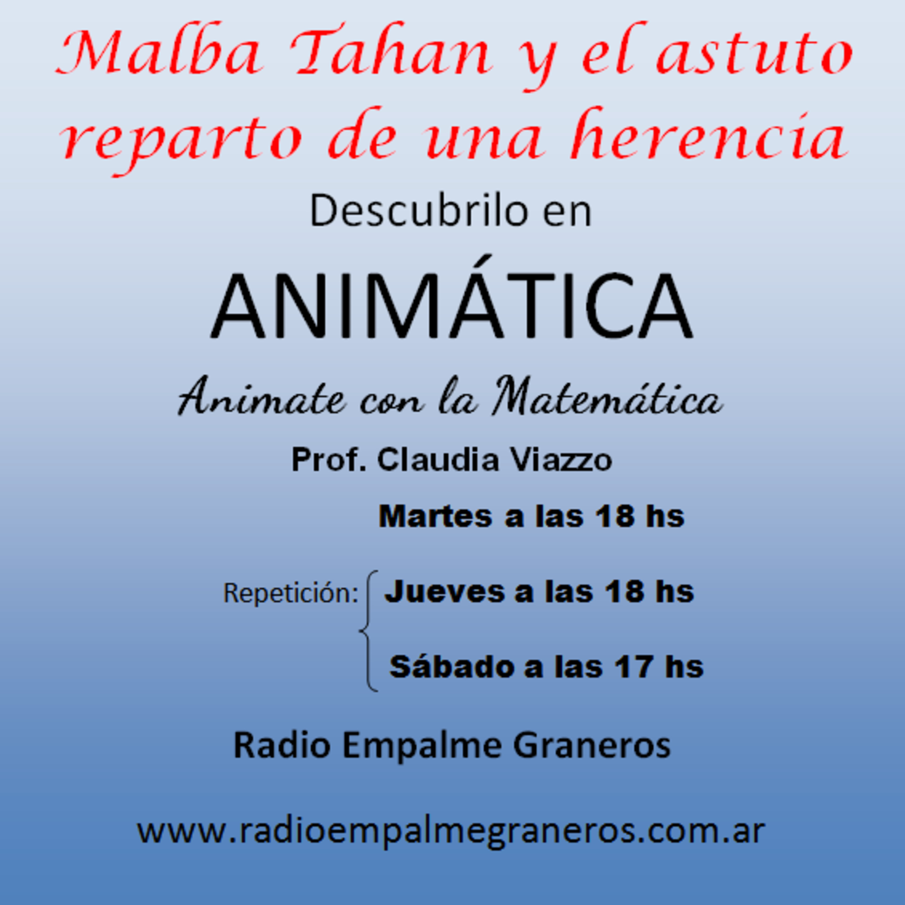 ANIMÁTICA: Animate con la matemática
